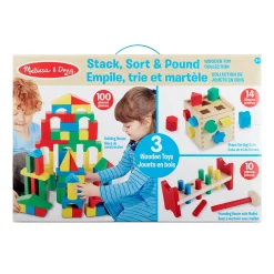 Stack, Sort & Pound Wooden Toy Collection><noscript><img width=
