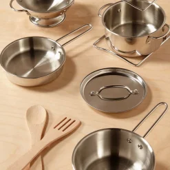 Stainless Steel Pots & Pans Play Set><noscript><img width=