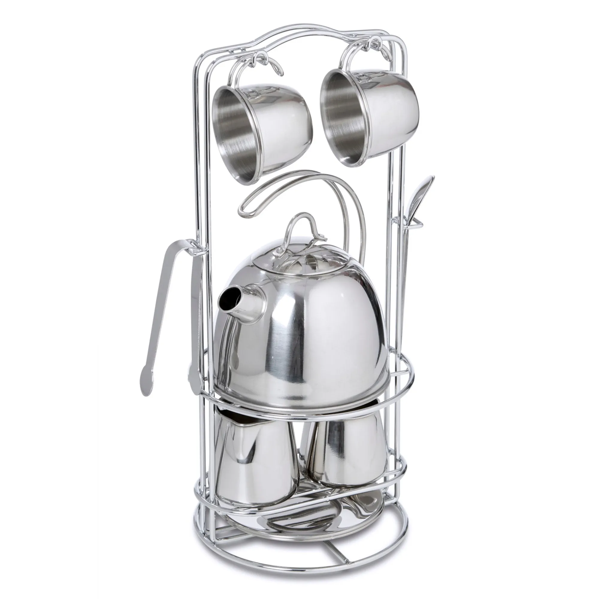 Stainless Steel Tea Set with Storage Stand>Melissa & Doug
