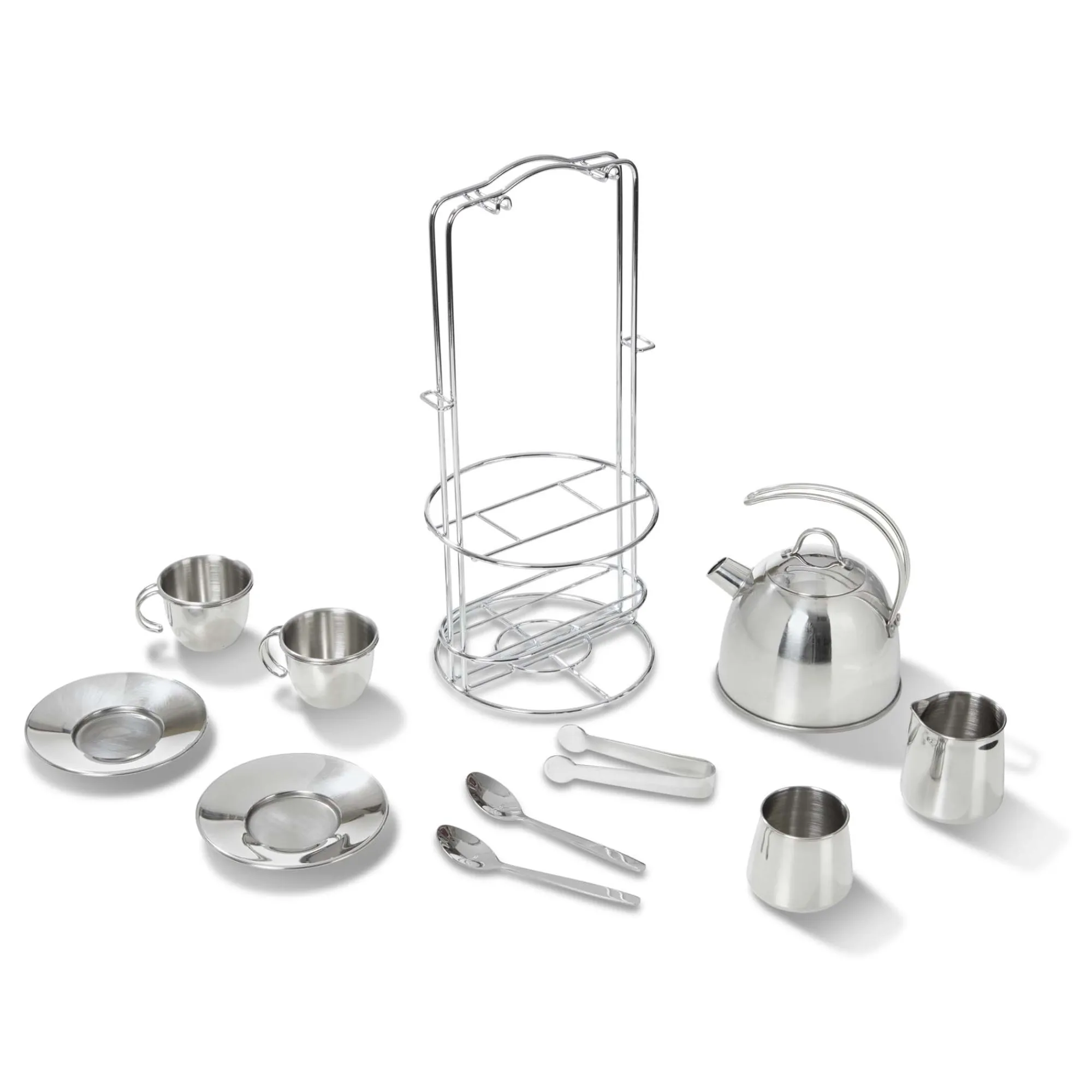 Stainless Steel Tea Set with Storage Stand>Melissa & Doug
