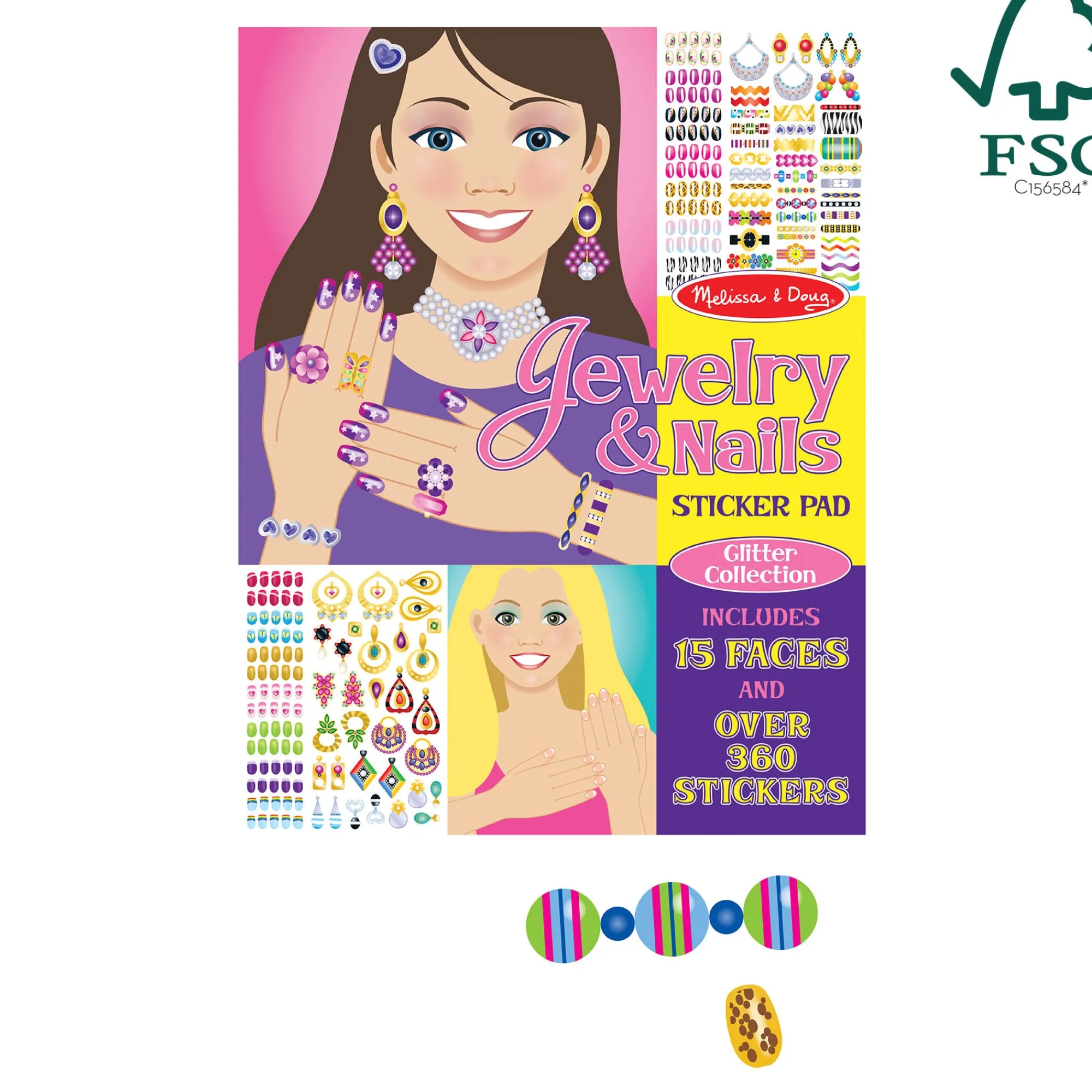 Sticker Pad - Jewelry & Nails Glitter Collection>Melissa & Doug Discount