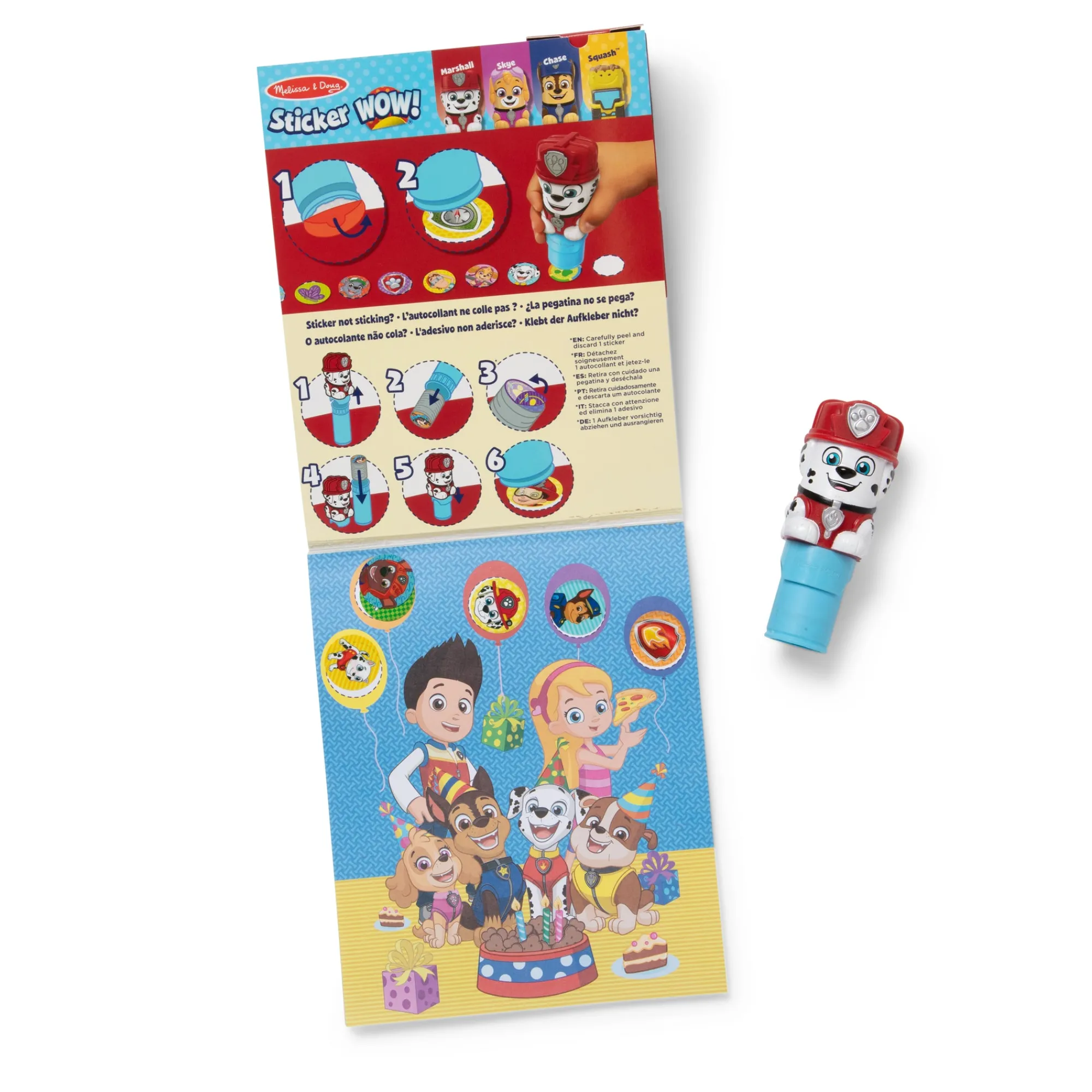 Sticker WOW!™ Activity Pad & Sticker Stamper - PAW Patrol Marshall>Melissa & Doug