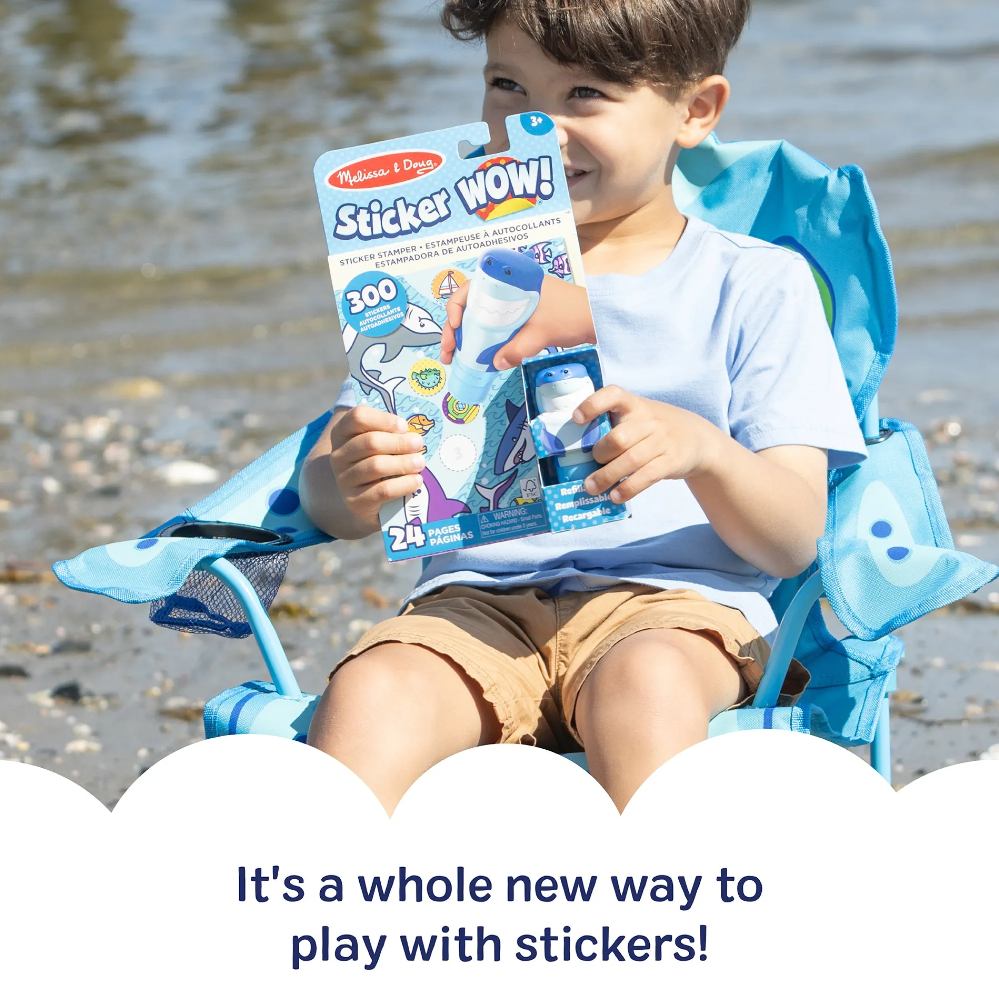 Sticker WOW!™ Activity Pad & Sticker Stamper - Shark>Melissa & Doug Clearance