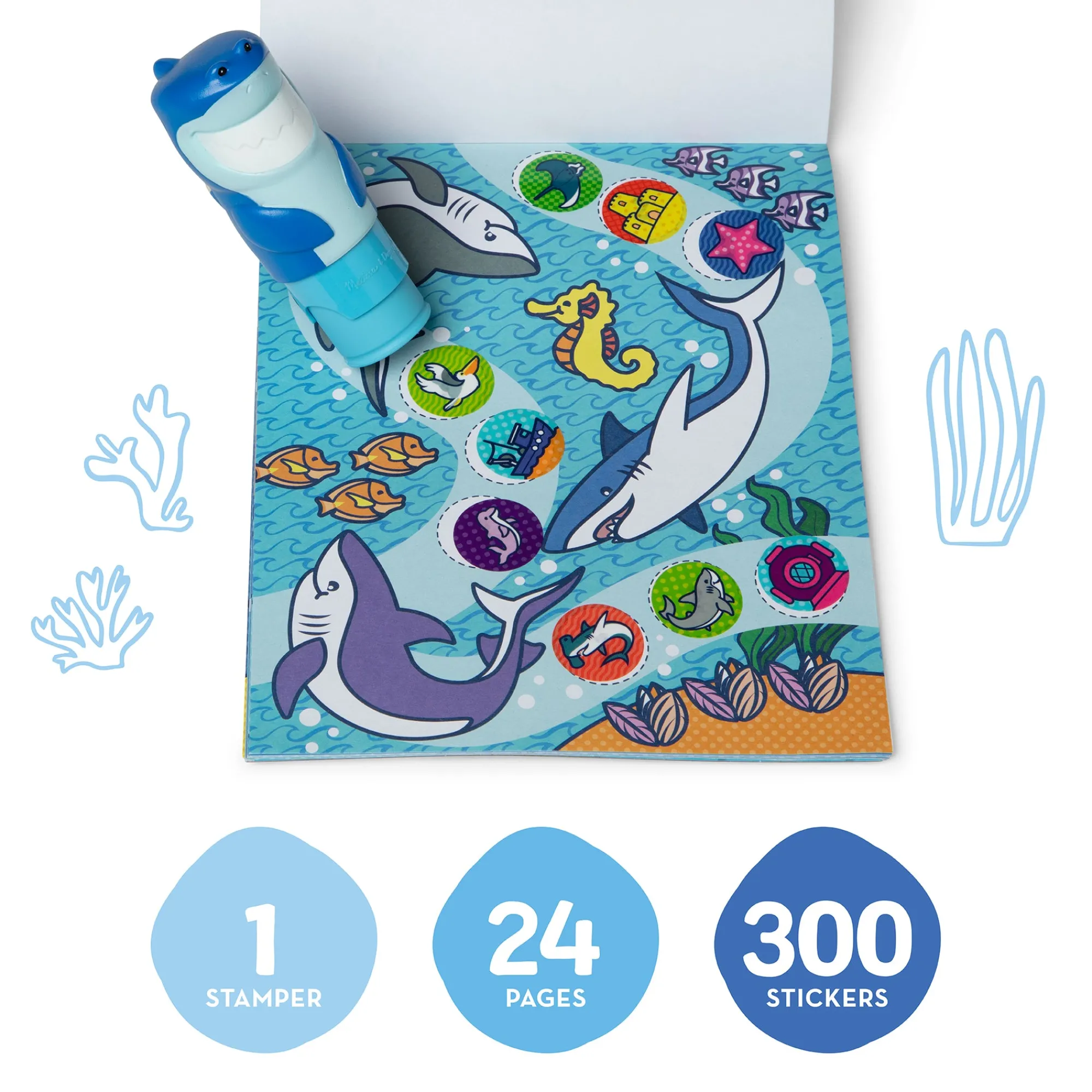 Sticker WOW!™ Activity Pad & Sticker Stamper - Shark>Melissa & Doug Clearance