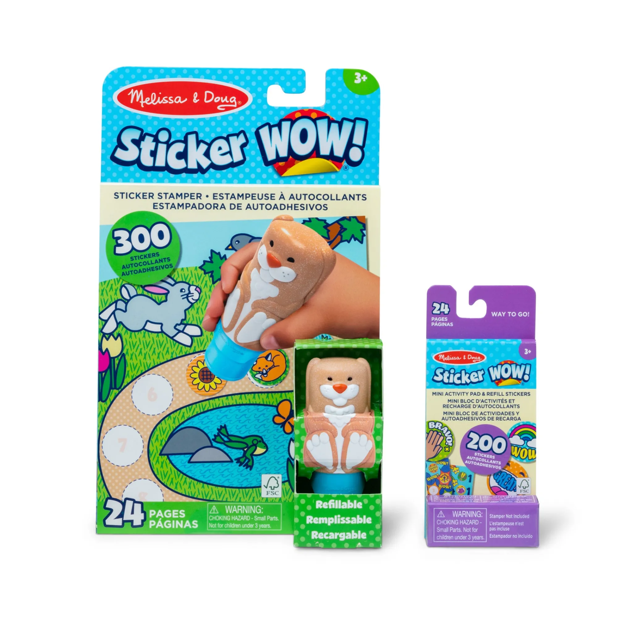 Sticker WOW!™ Bunny Bundle: Activity Pad & Sticker Stamper + Mini Activity Pad and 200 Refill Stickers>Melissa & Doug Best