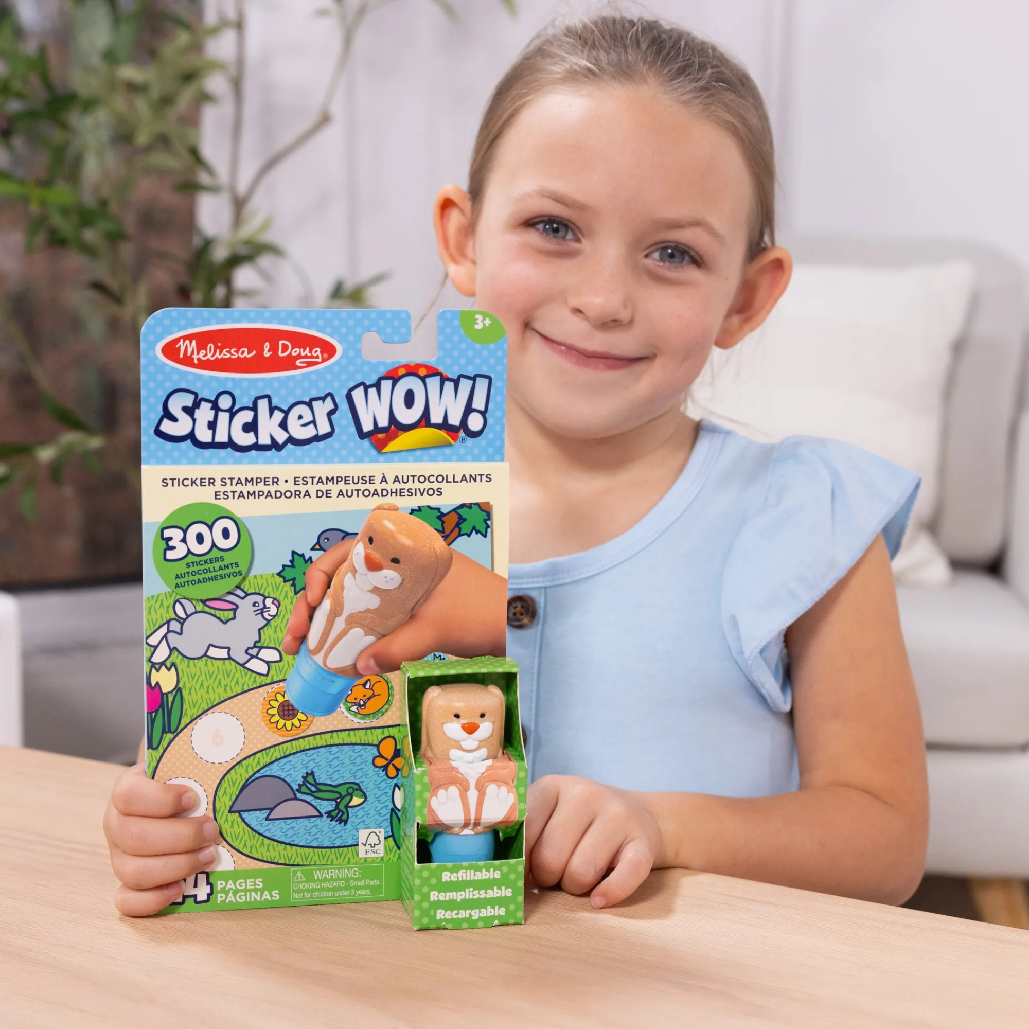 Sticker WOW!™ Bunny Bundle: Activity Pad & Sticker Stamper + Mini Activity Pad and 200 Refill Stickers>Melissa & Doug Best