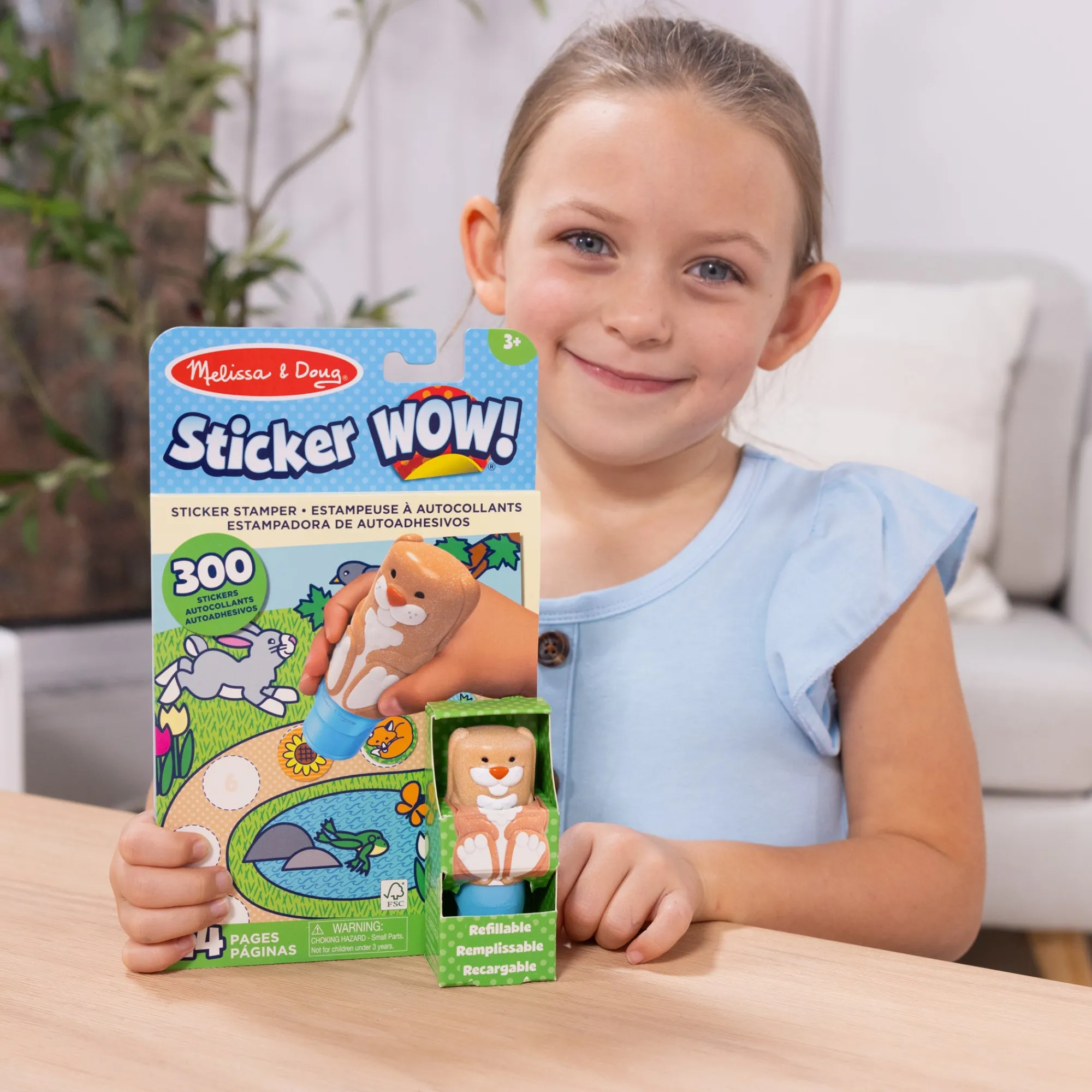 Sticker WOW!™ Bunny Bundle: Activity Pad & Sticker Stamper + Mini Activity Pad and 200 Refill Stickers>Melissa & Doug Best