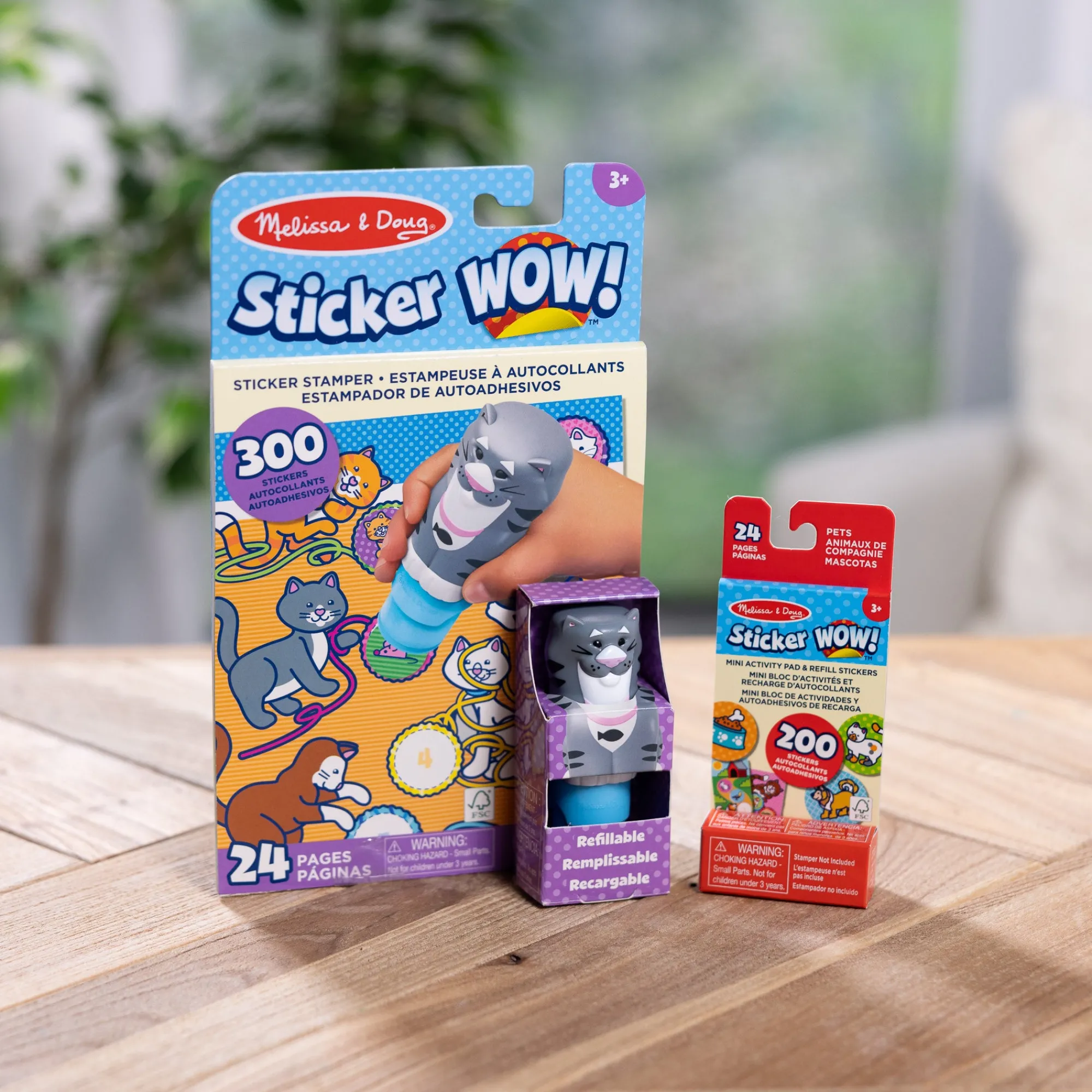 Sticker WOW!™ Cat Bundle: Activity Pad & Sticker Stamper + Mini Activity Pad and 200 Refill Stickers>Melissa & Doug Hot