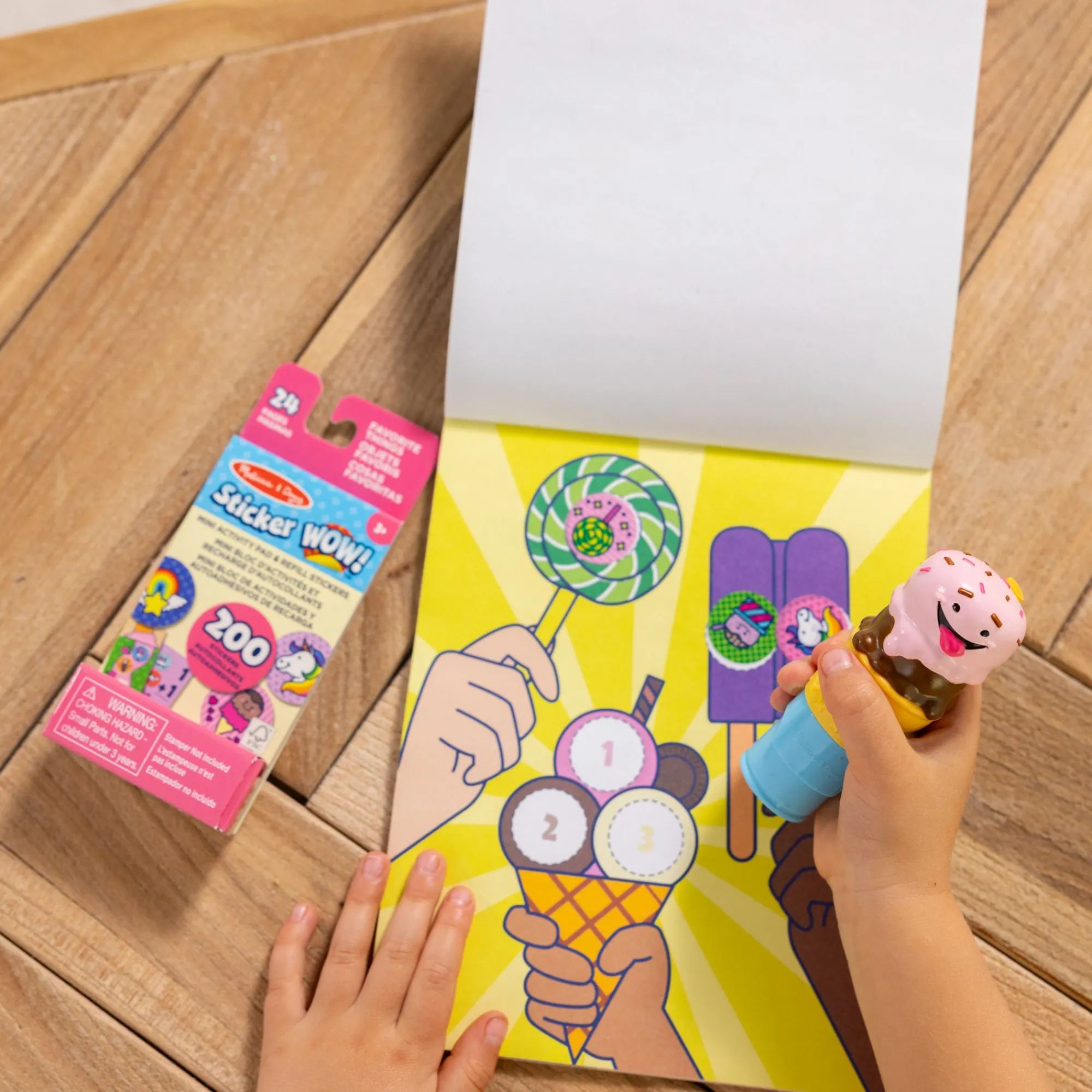 Sticker WOW!™ Ice Cream Bundle: Activity Pad & Sticker Stamper + Mini Activity Pad and 200 Refill Stickers>Melissa & Doug Discount
