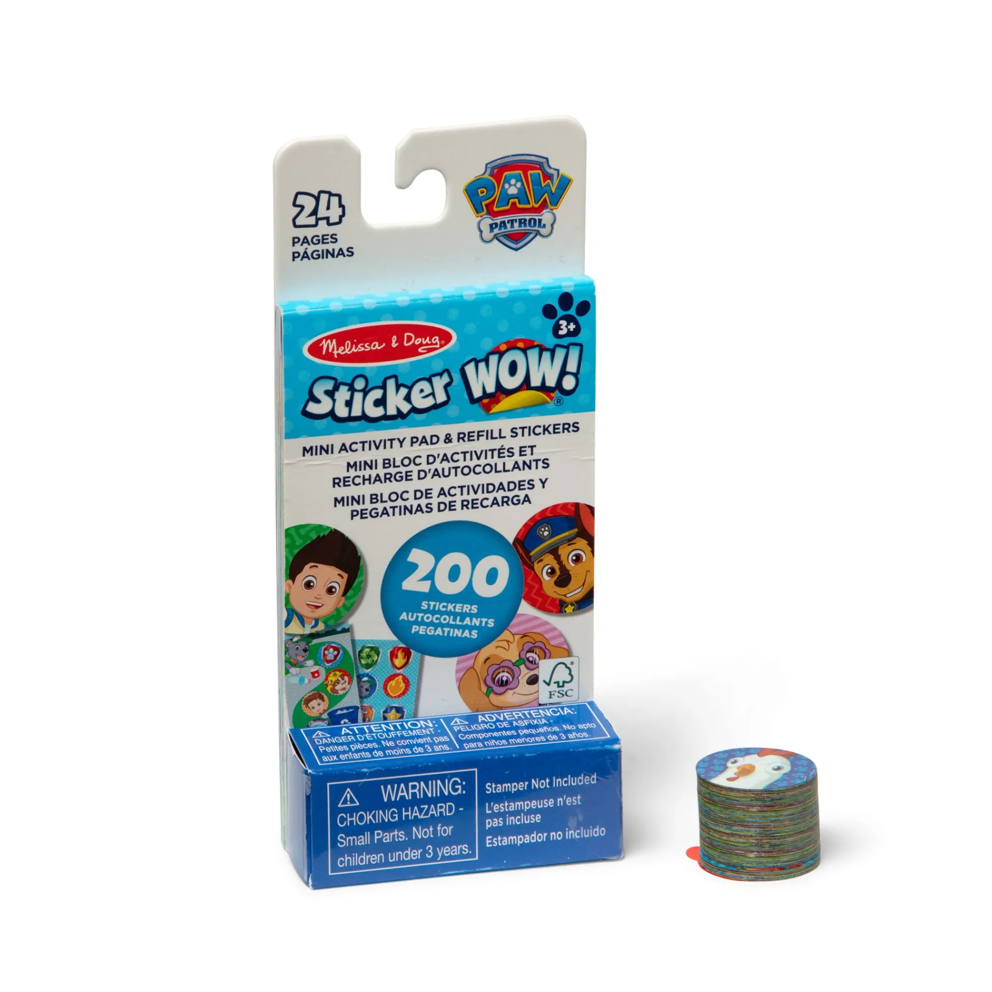 Sticker WOW!® Mini Activity Pad & Refill Stickers - PAW Patrol (200+ Stickers, Stamper Not Included)>Melissa & Doug Best