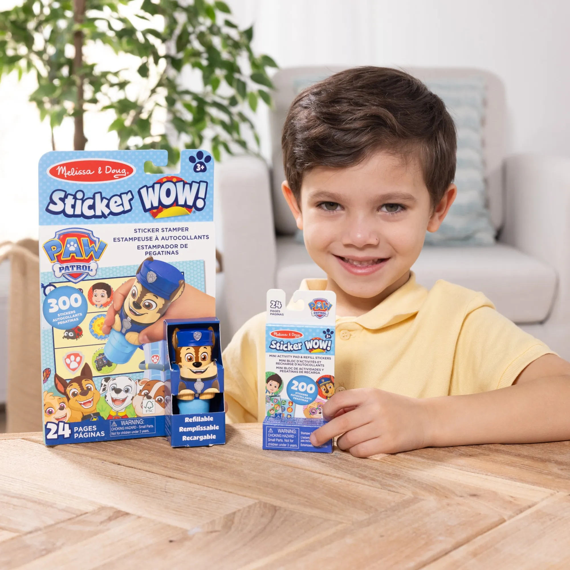 Sticker WOW!™ PAW Patrol Chase Bundle: Activity Pad & Sticker Stamper + Mini Activity Pad and 200 Refill Stickers>Melissa & Doug Clearance