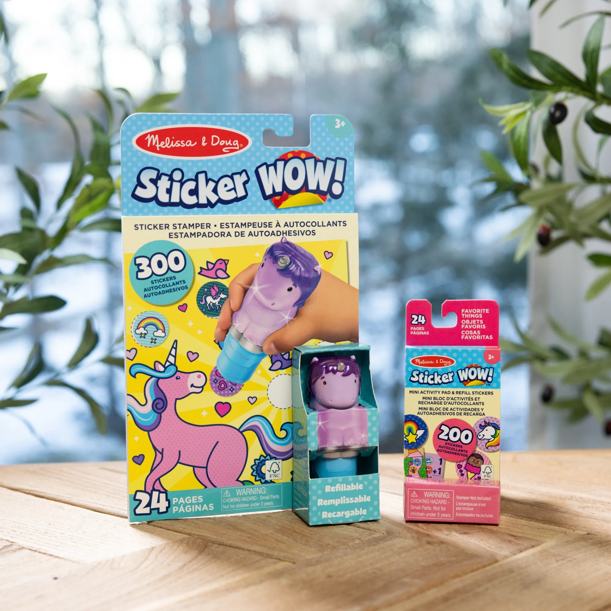 Sticker WOW!™ Purple Unicorn Bundle: Activity Pad & Sticker Stamper + Mini Activity Pad and 200 Refill Stickers>Melissa & Doug Best