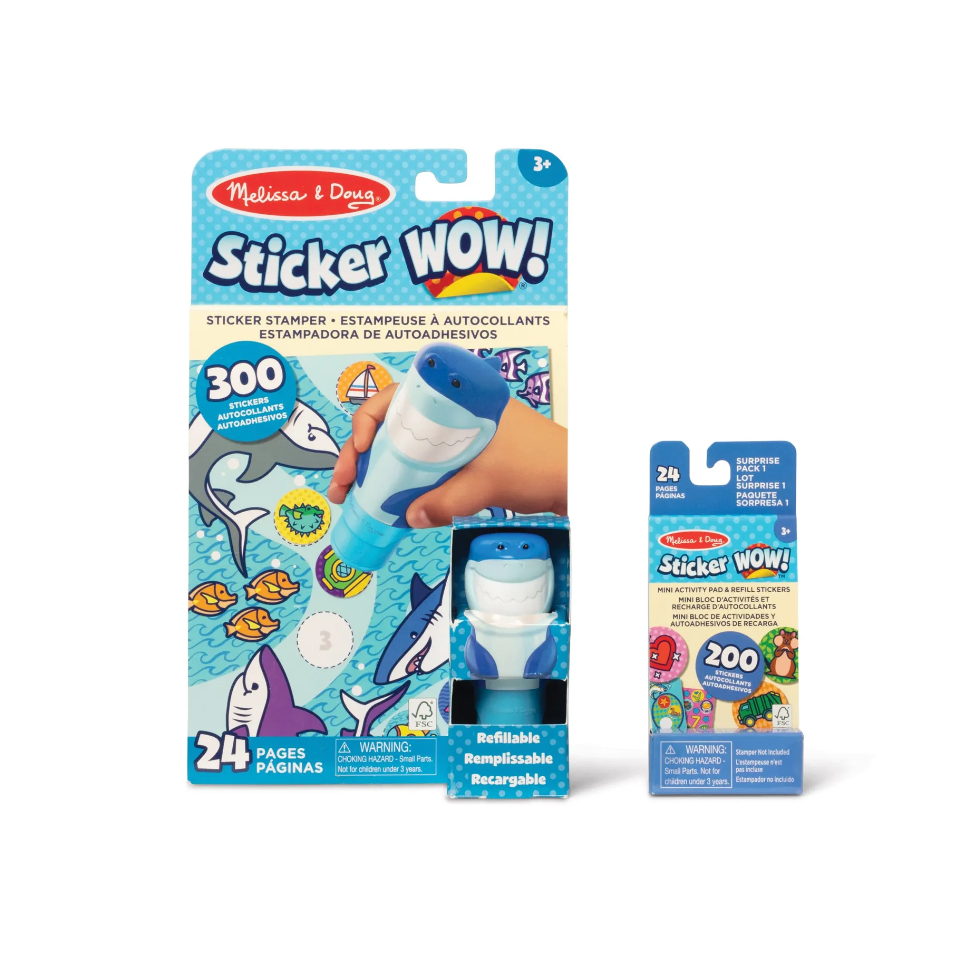 Sticker WOW!™ Shark Bundle: Activity Pad & Sticker Stamper + Mini Activity Pad and 200 Refill Stickers>Melissa & Doug Discount