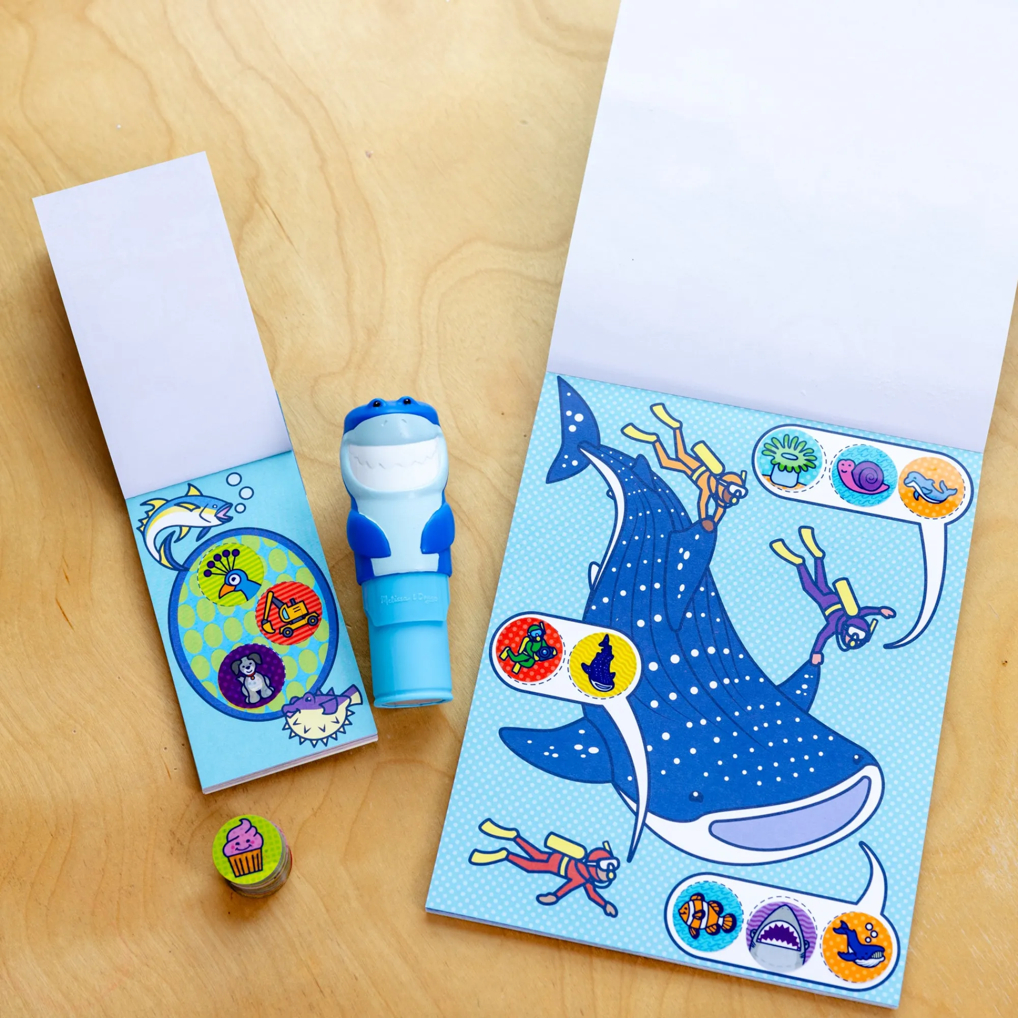 Sticker WOW!™ Shark Bundle: Activity Pad & Sticker Stamper + Mini Activity Pad and 200 Refill Stickers>Melissa & Doug Discount