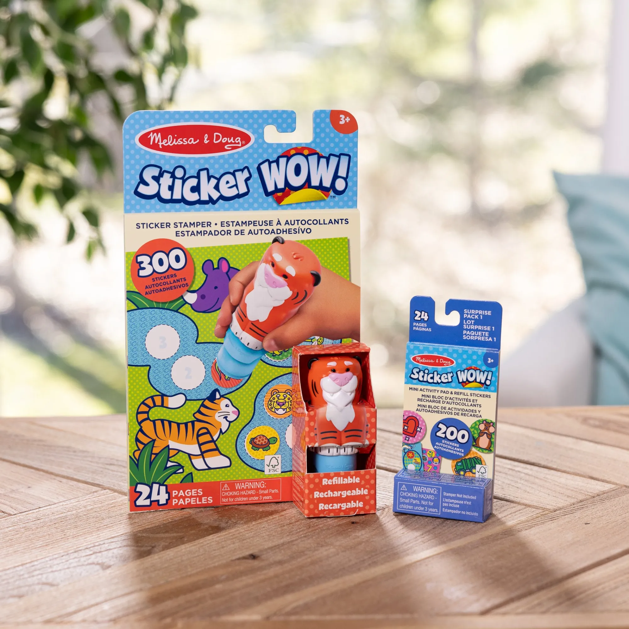 Sticker WOW!™ Tiger Bundle: Activity Pad & Sticker Stamper + Mini Activity Pad and 200 Refill Stickers>Melissa & Doug Best