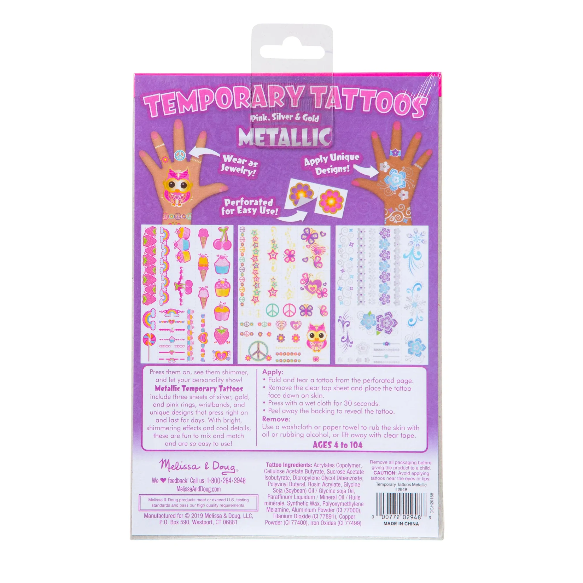 Temporary Tattoos - Metallic>Melissa & Doug Clearance