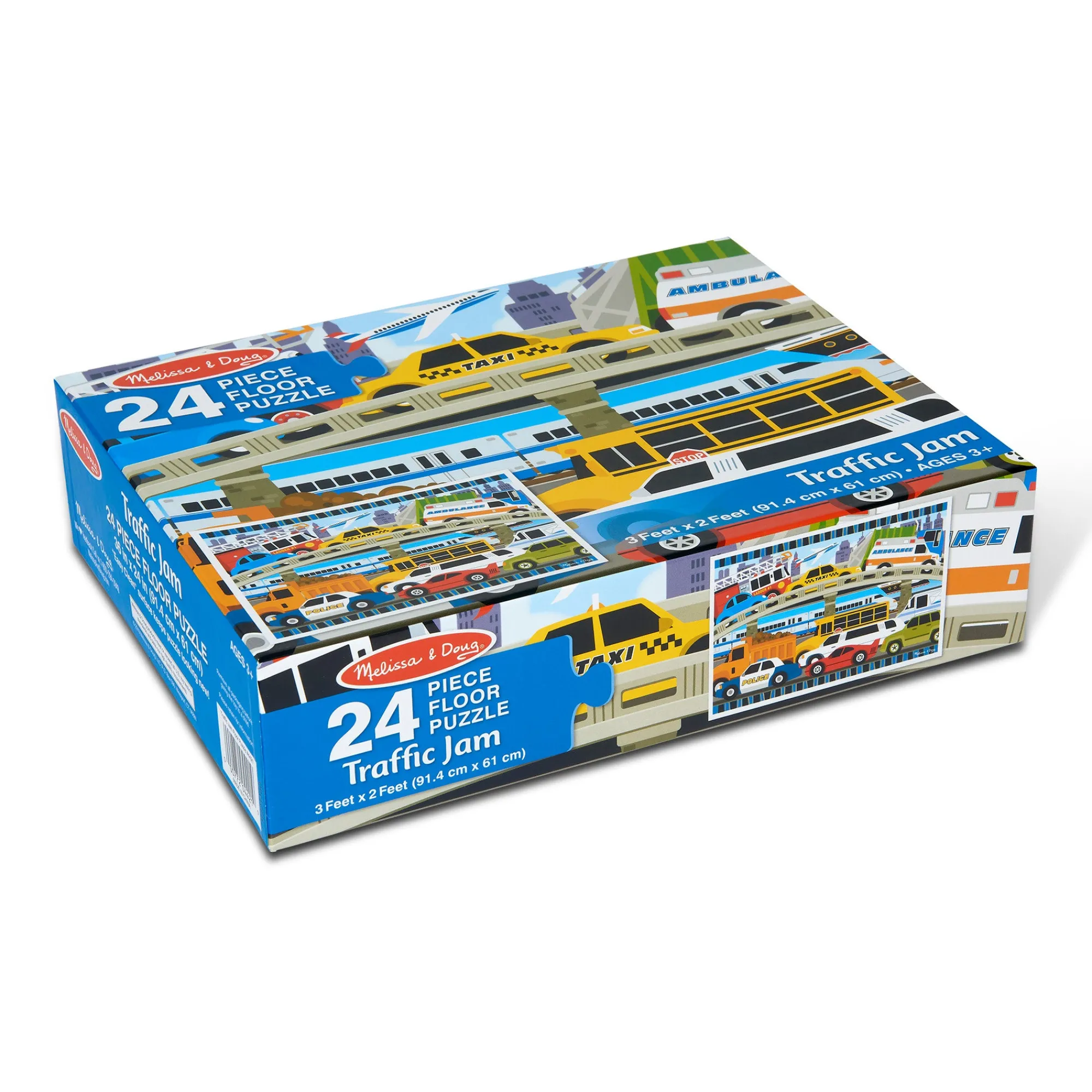 Traffic Jam Floor Puzzle - 24 Pieces>Melissa & Doug Sale