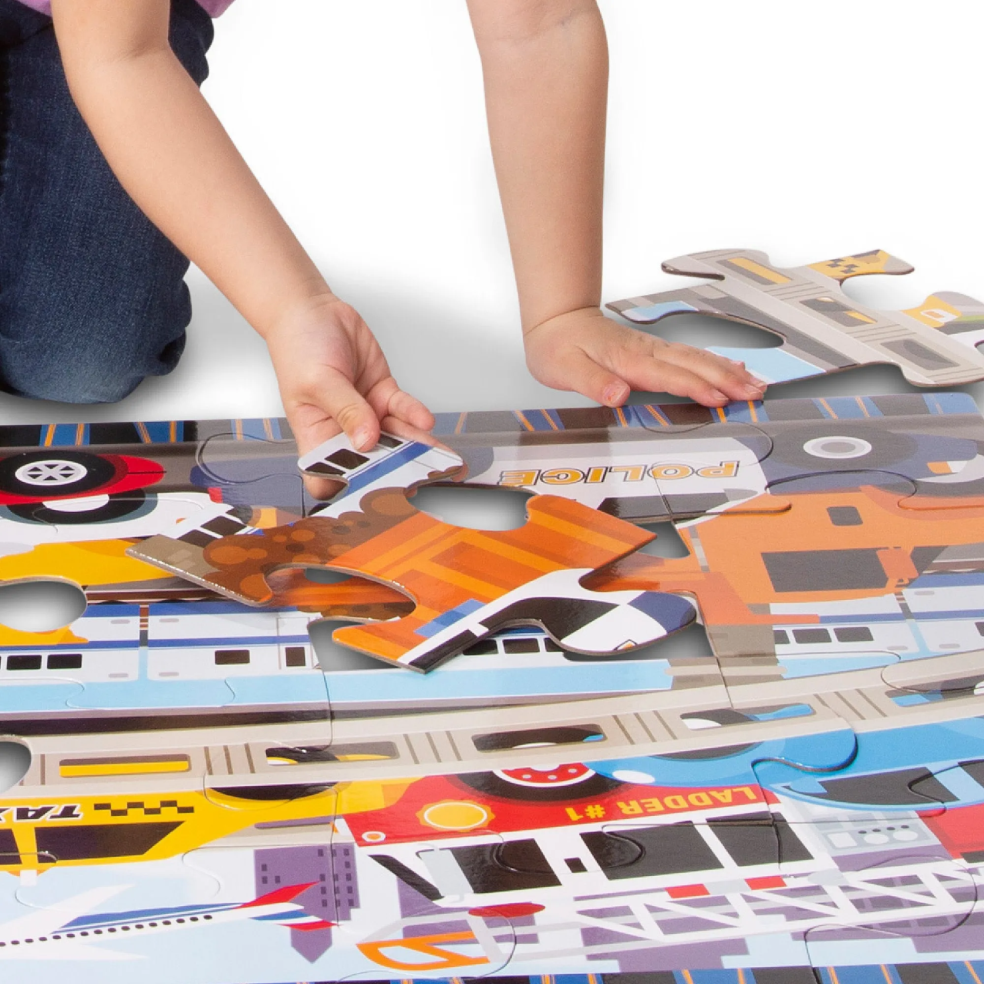 Traffic Jam Floor Puzzle - 24 Pieces>Melissa & Doug Sale