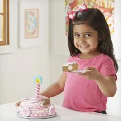 Triple-Layer Party Cake - Wooden Play Food><noscript><img width=