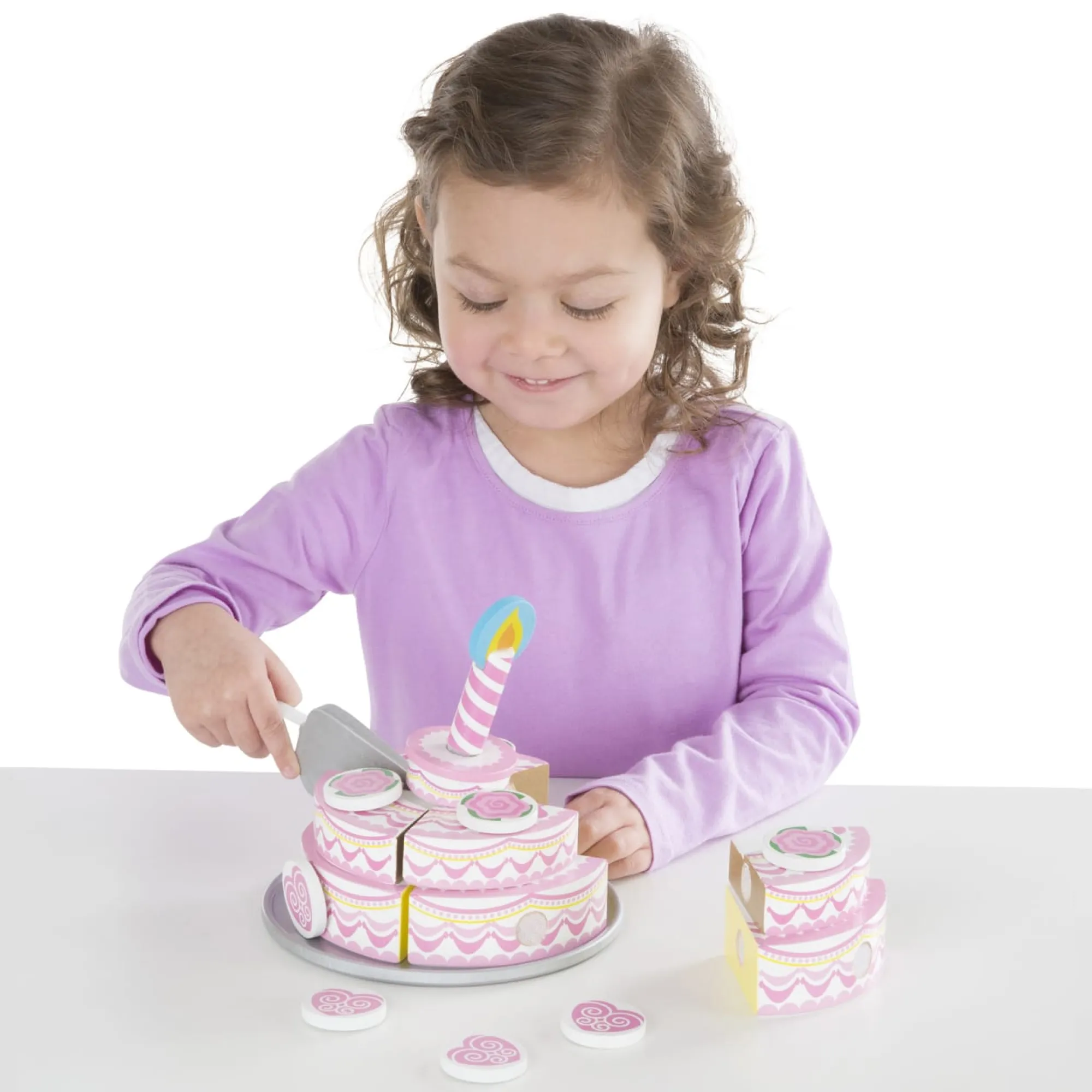 Triple-Layer Party Cake - Wooden Play Food>Melissa & Doug Clearance