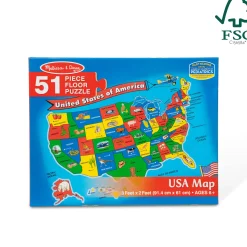 USA Map Floor Puzzle - 51 Pieces><noscript><img width=