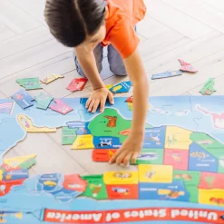 USA Map Floor Puzzle - 51 Pieces><noscript><img width=