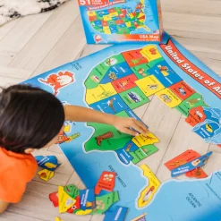 USA Map Floor Puzzle - 51 Pieces><noscript><img width=