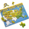 U.S.A. Map Wooden Puzzle>Melissa & Doug Sale