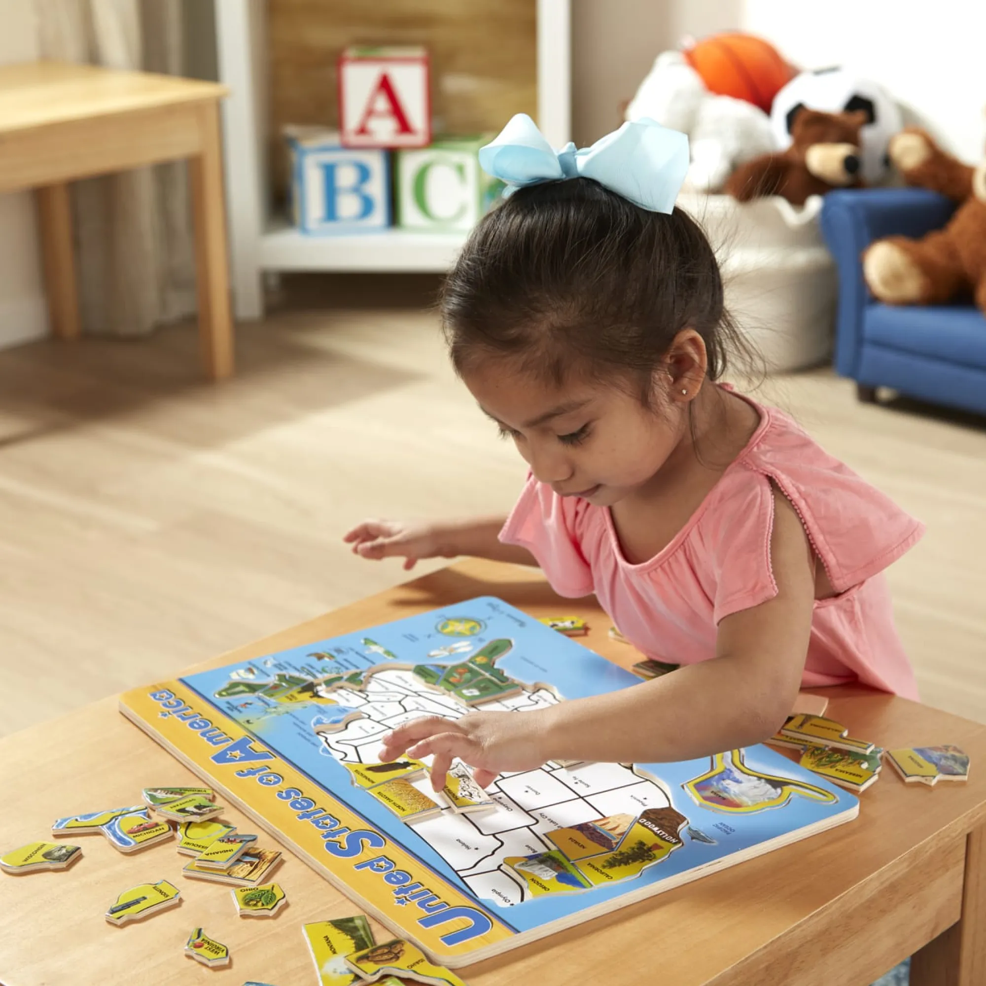 U.S.A. Map Wooden Puzzle>Melissa & Doug Sale
