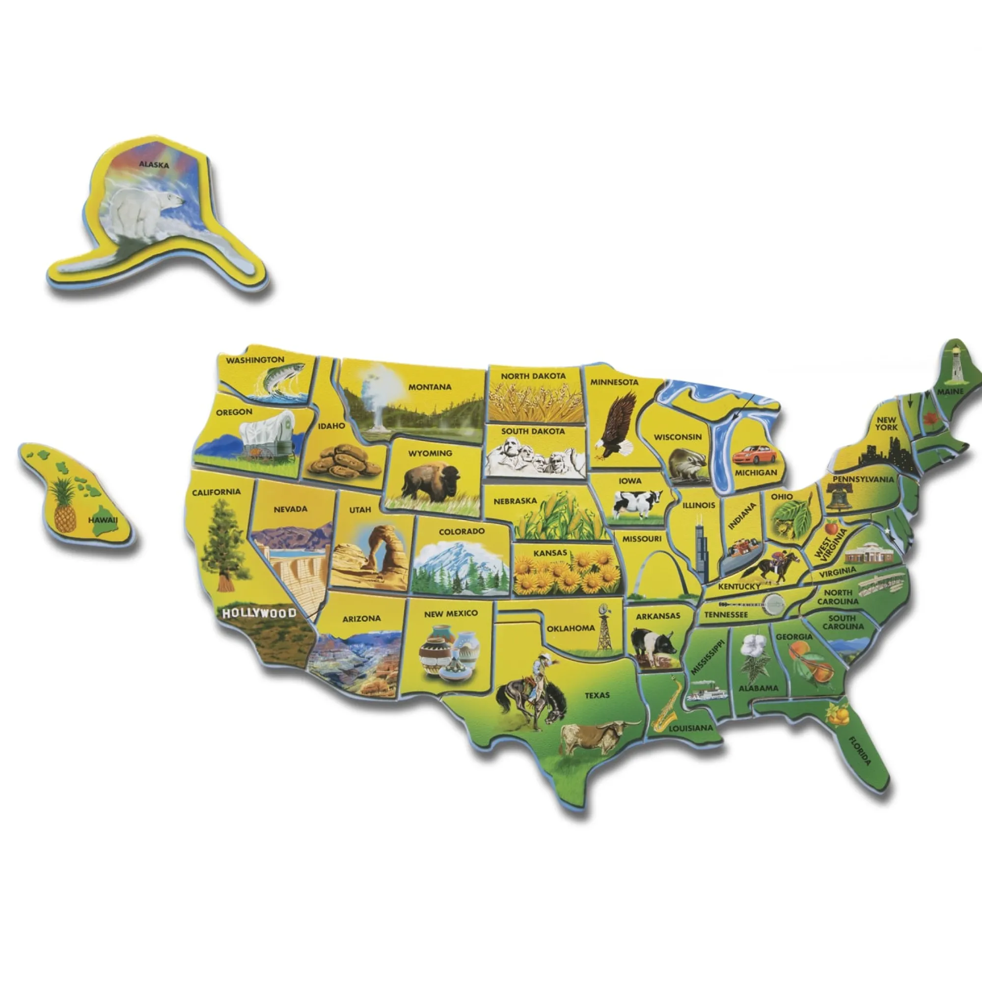 U.S.A. Map Wooden Puzzle>Melissa & Doug Sale