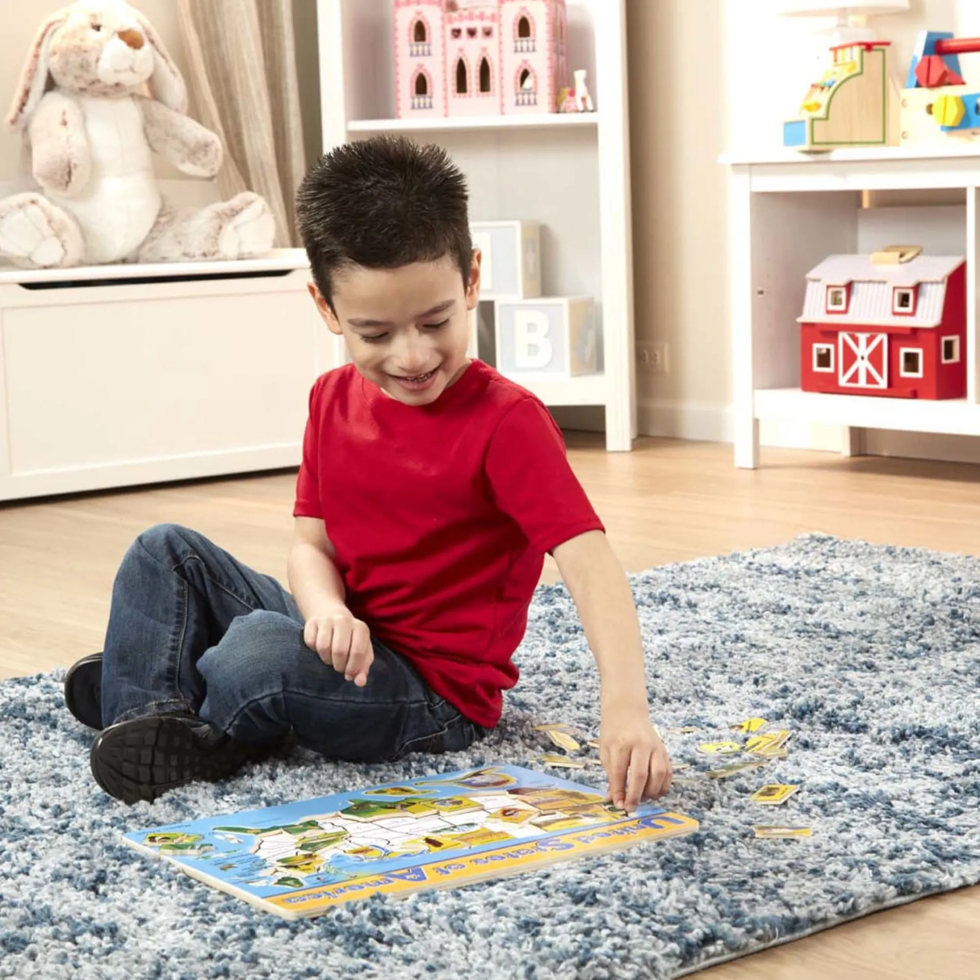 U.S.A. Map Wooden Puzzle>Melissa & Doug Sale