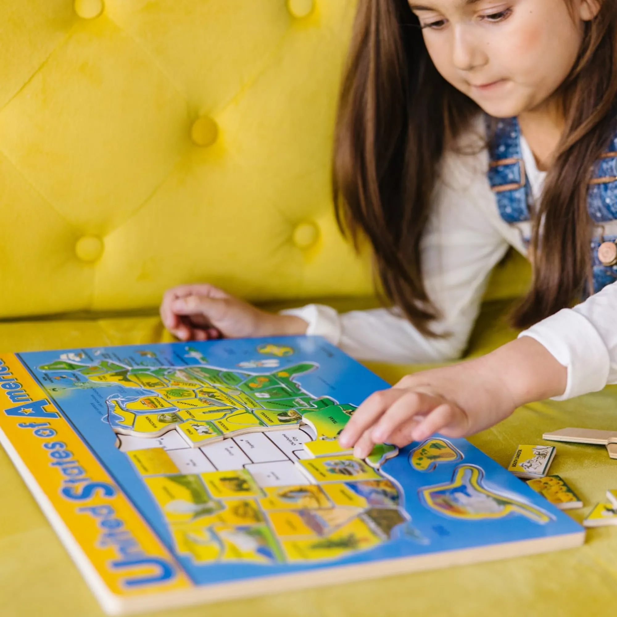 U.S.A. Map Wooden Puzzle>Melissa & Doug Sale