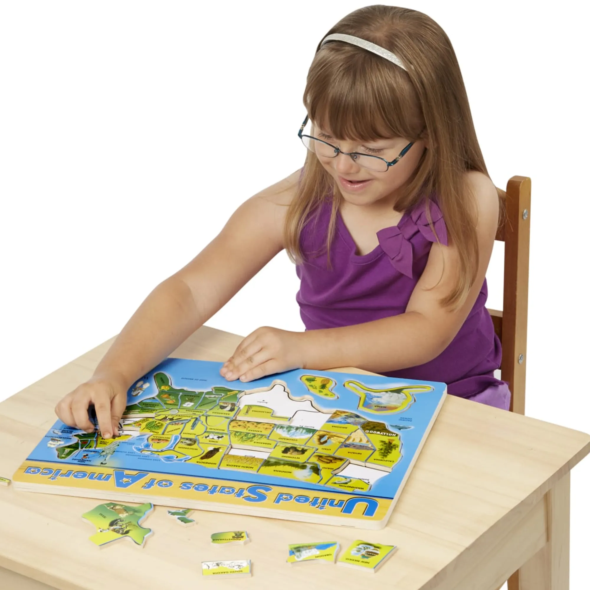 U.S.A. Map Wooden Puzzle>Melissa & Doug Sale