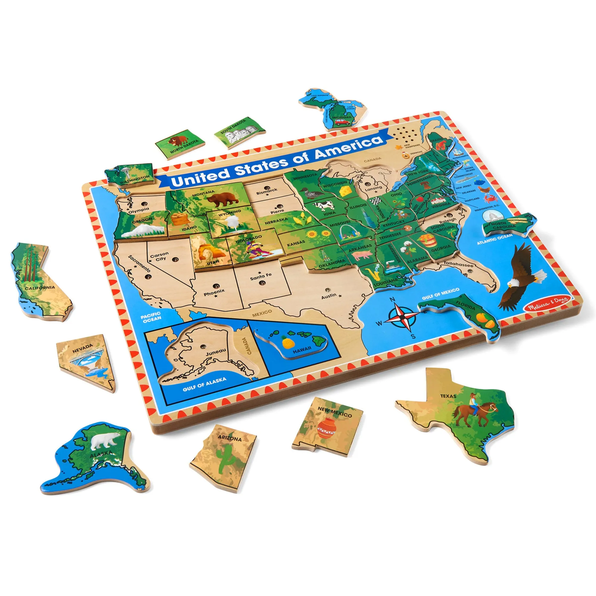 U.S.A. Sound Puzzle - 40 Pieces>Melissa & Doug Outlet