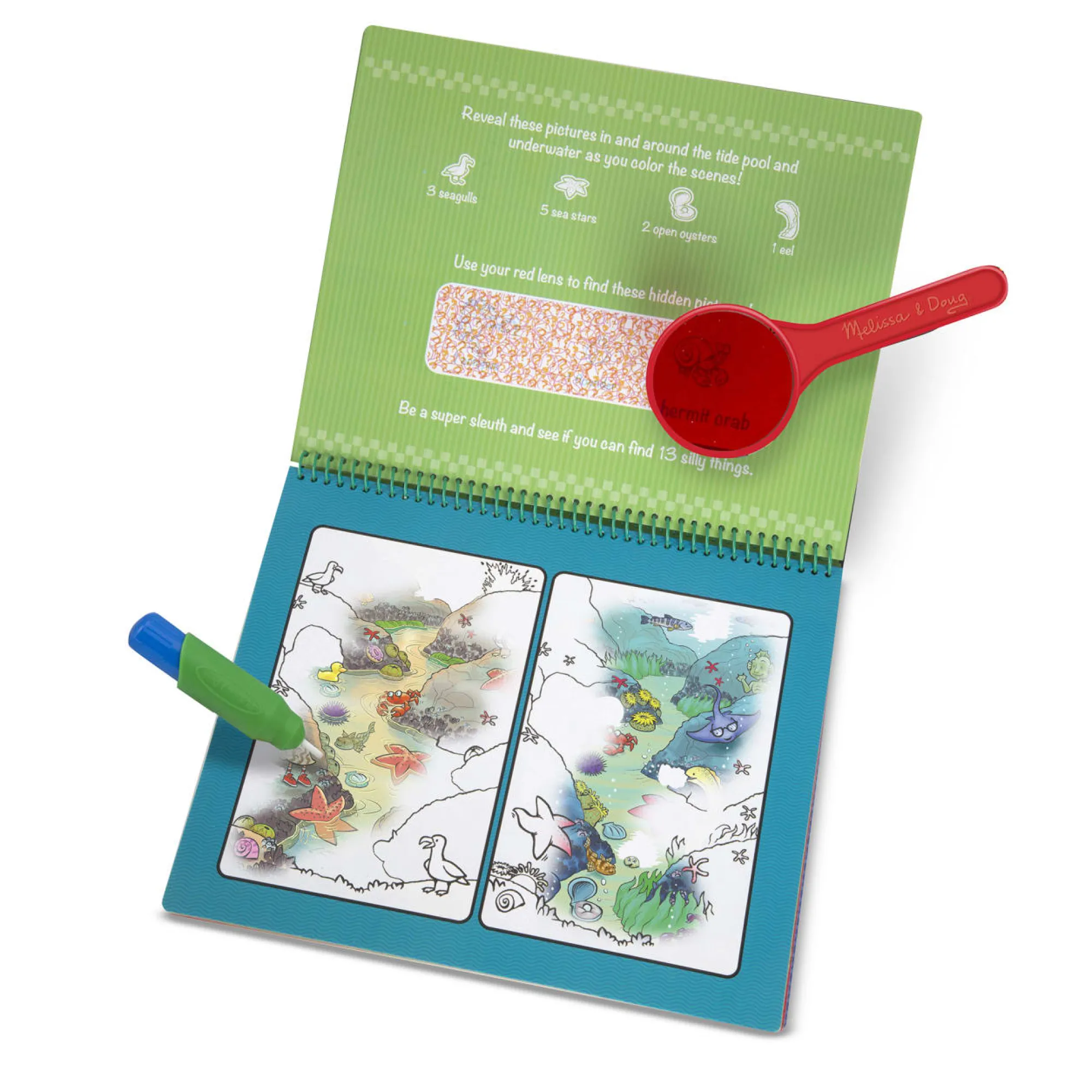 Water Wow! Animal Antics Deluxe Water-Reveal Pad - On the Go Travel Activity>Melissa & Doug Clearance