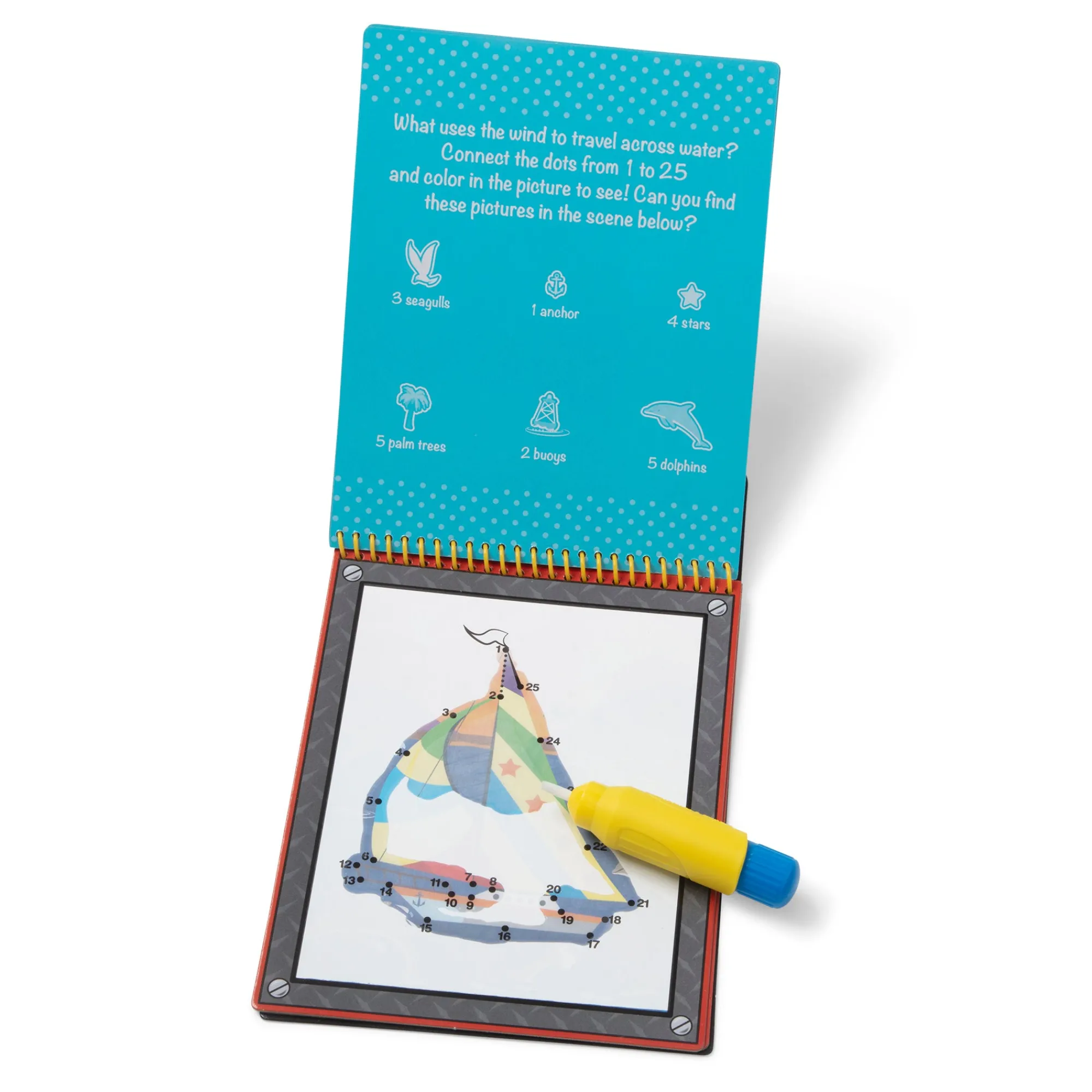 Water Wow! Vehicles Connect the Dots Water-Reveal Pad – On the Go Travel Activity>Melissa & Doug