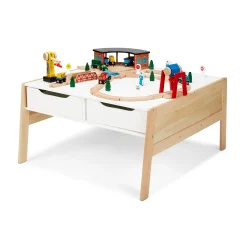 Wooden Art & Activity Table with Bins><noscript><img width=