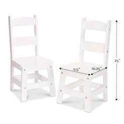 Wooden Chair Pair - White><noscript><img width=