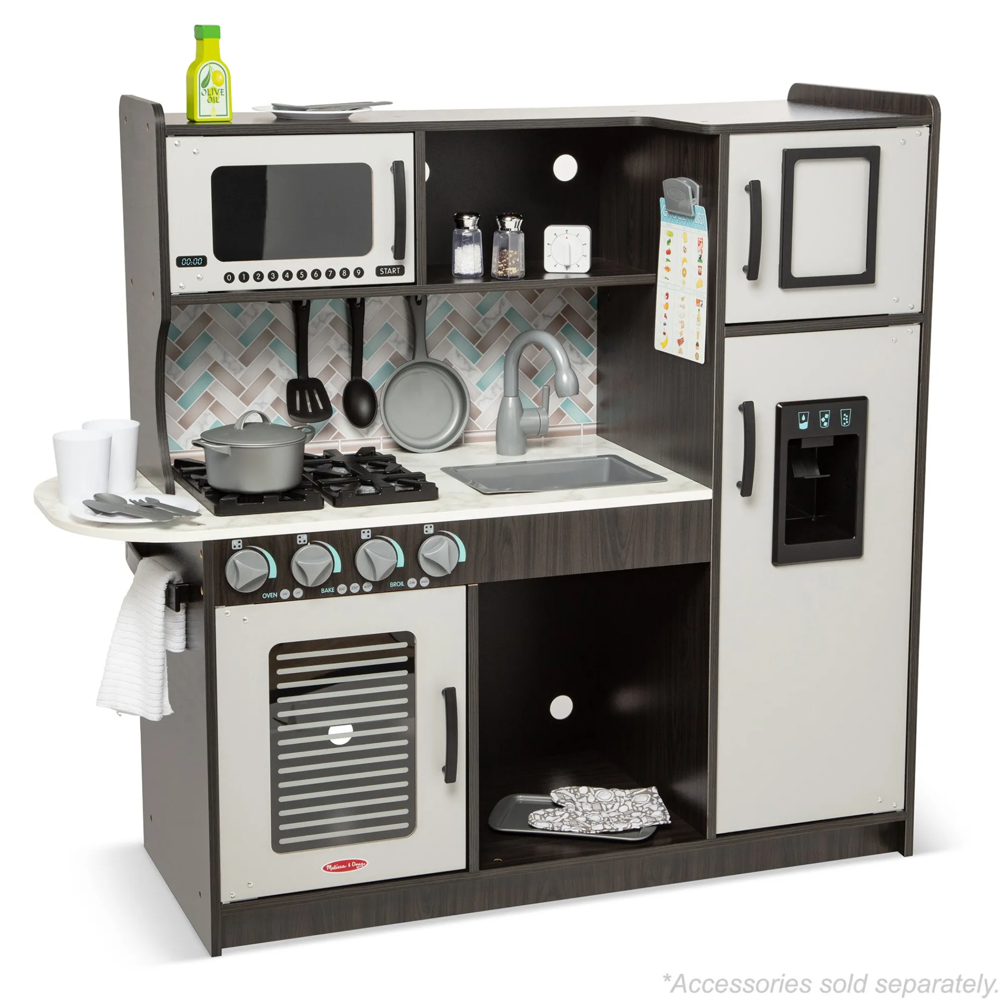Wooden Chef's Kitchen - Charcoal>Melissa & Doug Hot