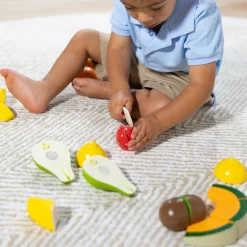 Wooden Cutting Fruit Play Food><noscript><img width=