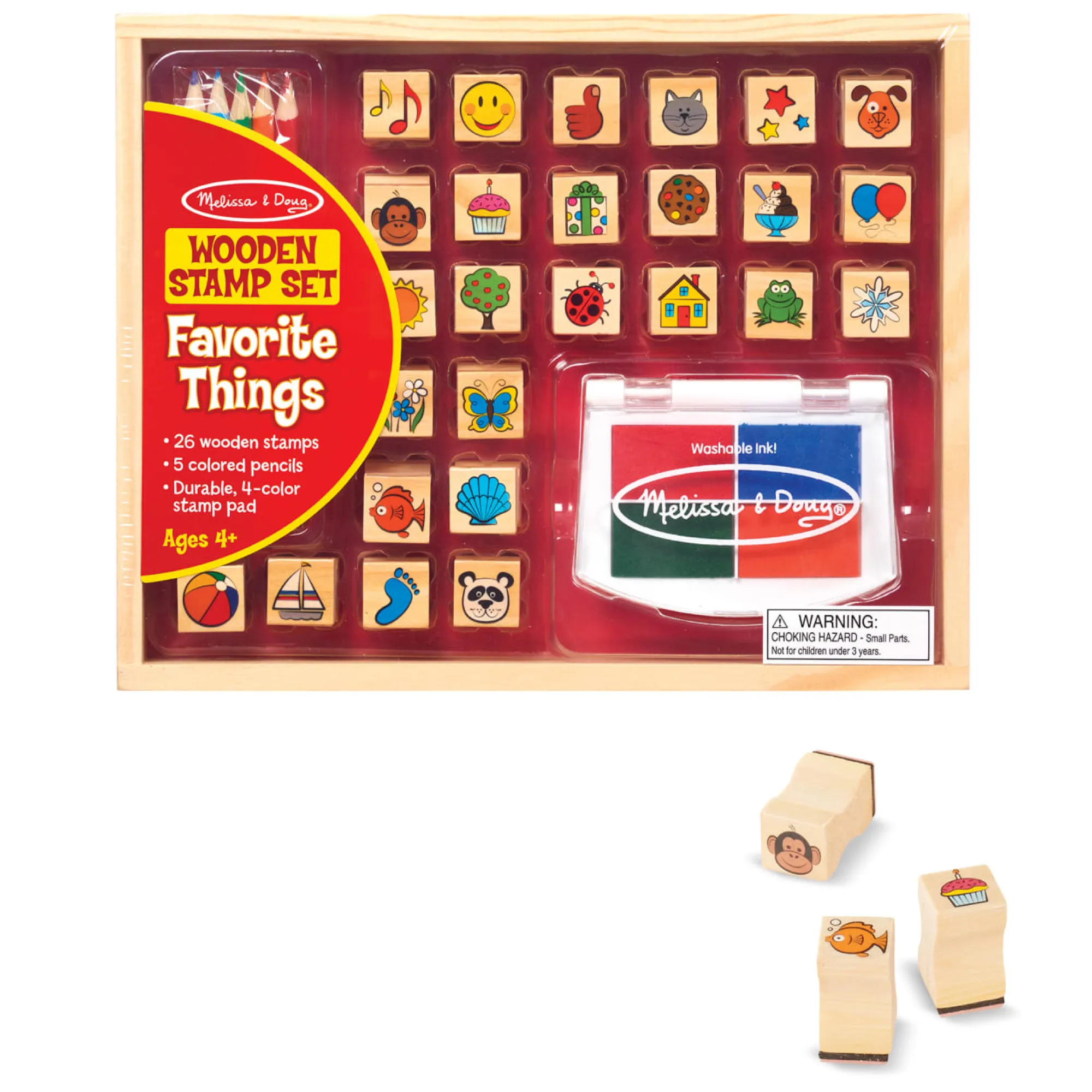 Wooden Favorite Things Stamp Set>Melissa & Doug Sale