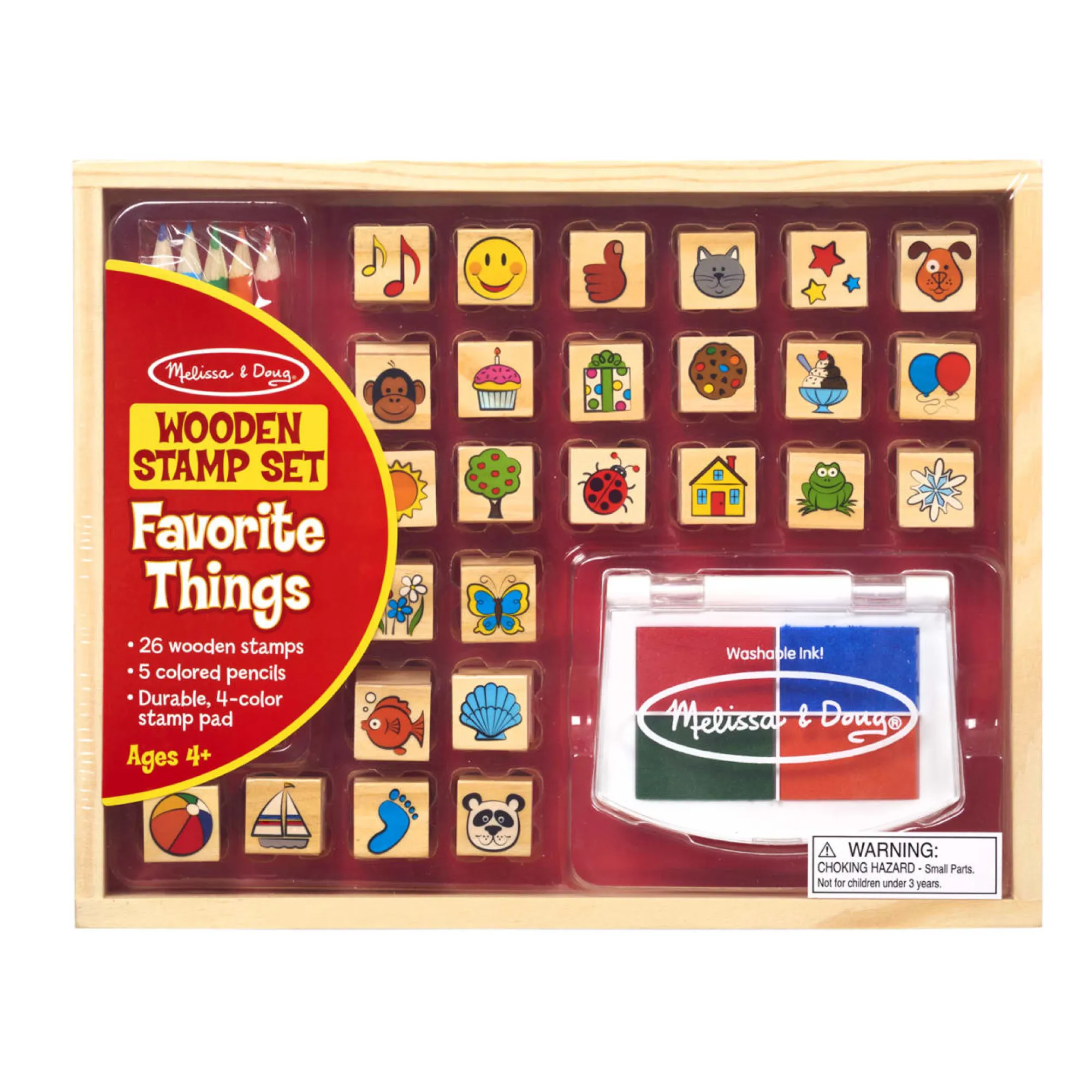 Wooden Favorite Things Stamp Set>Melissa & Doug Sale
