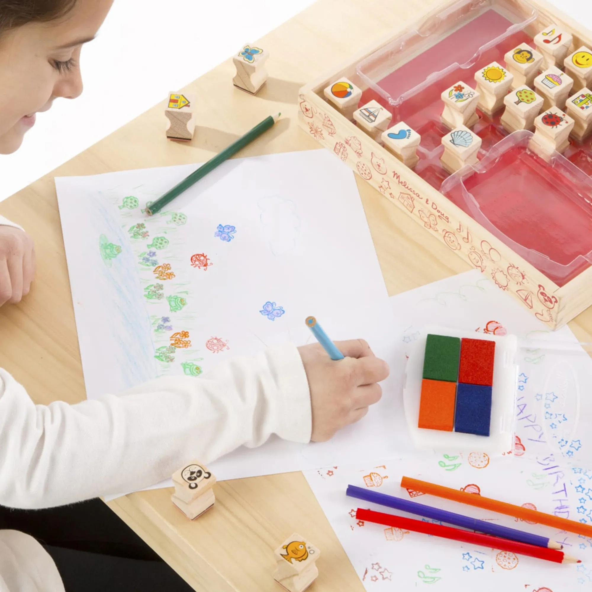 Wooden Favorite Things Stamp Set>Melissa & Doug Sale