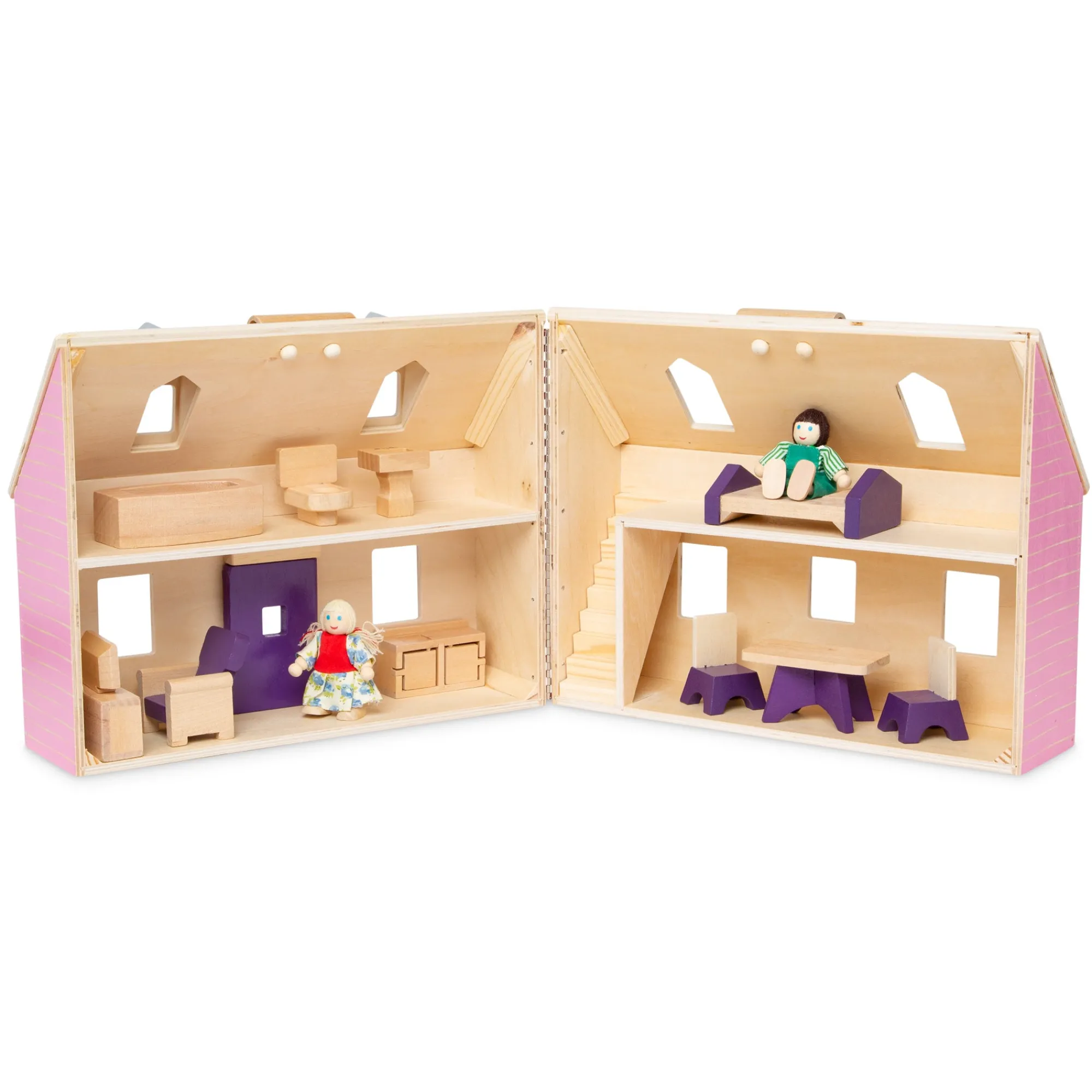 Wooden Fold & Go Dollhouse>Melissa & Doug New