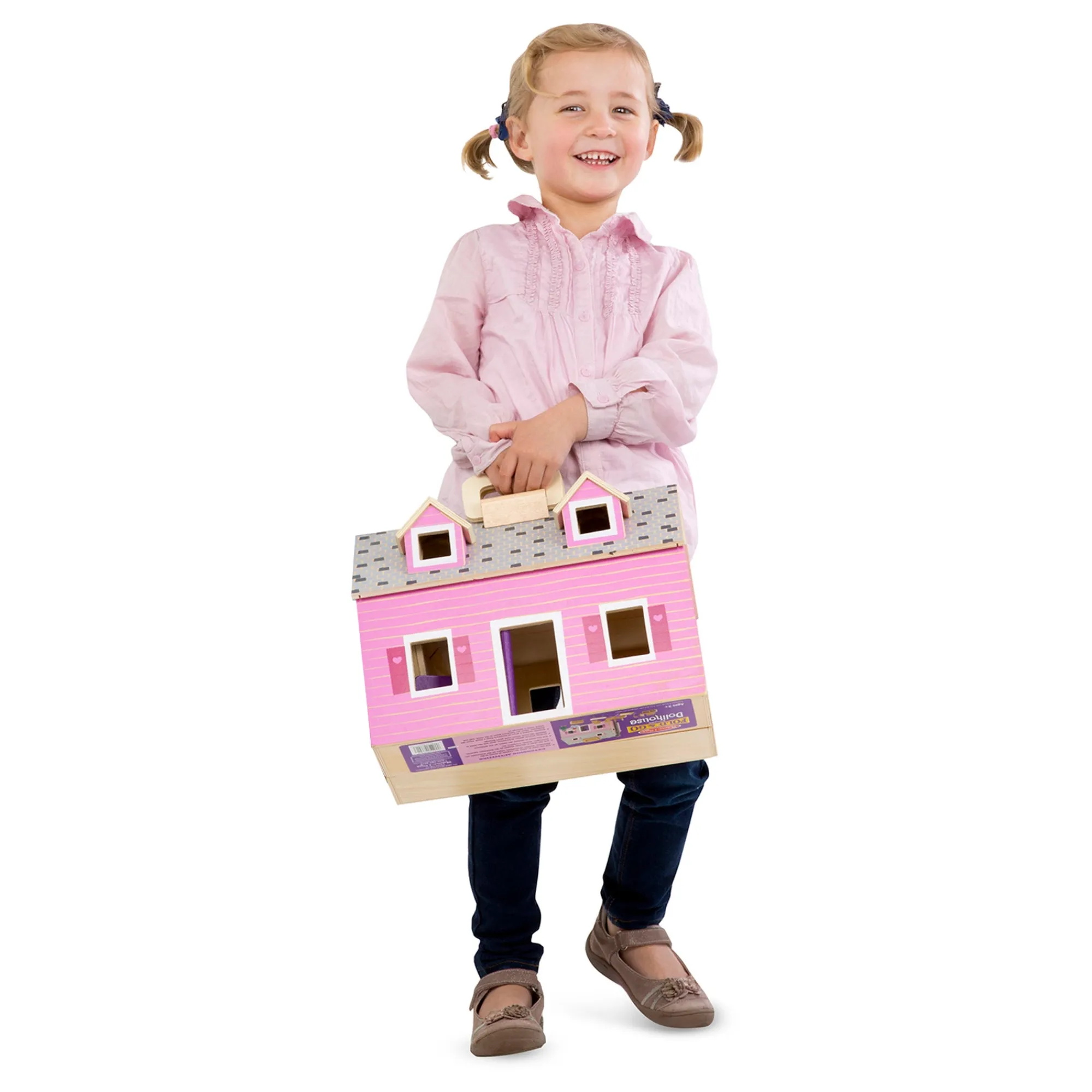 Wooden Fold & Go Dollhouse>Melissa & Doug New