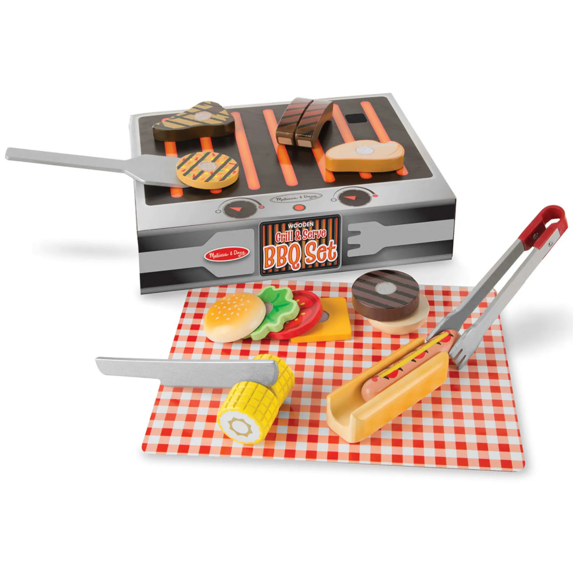 Wooden Grill & Serve BBQ Set>Melissa & Doug Sale