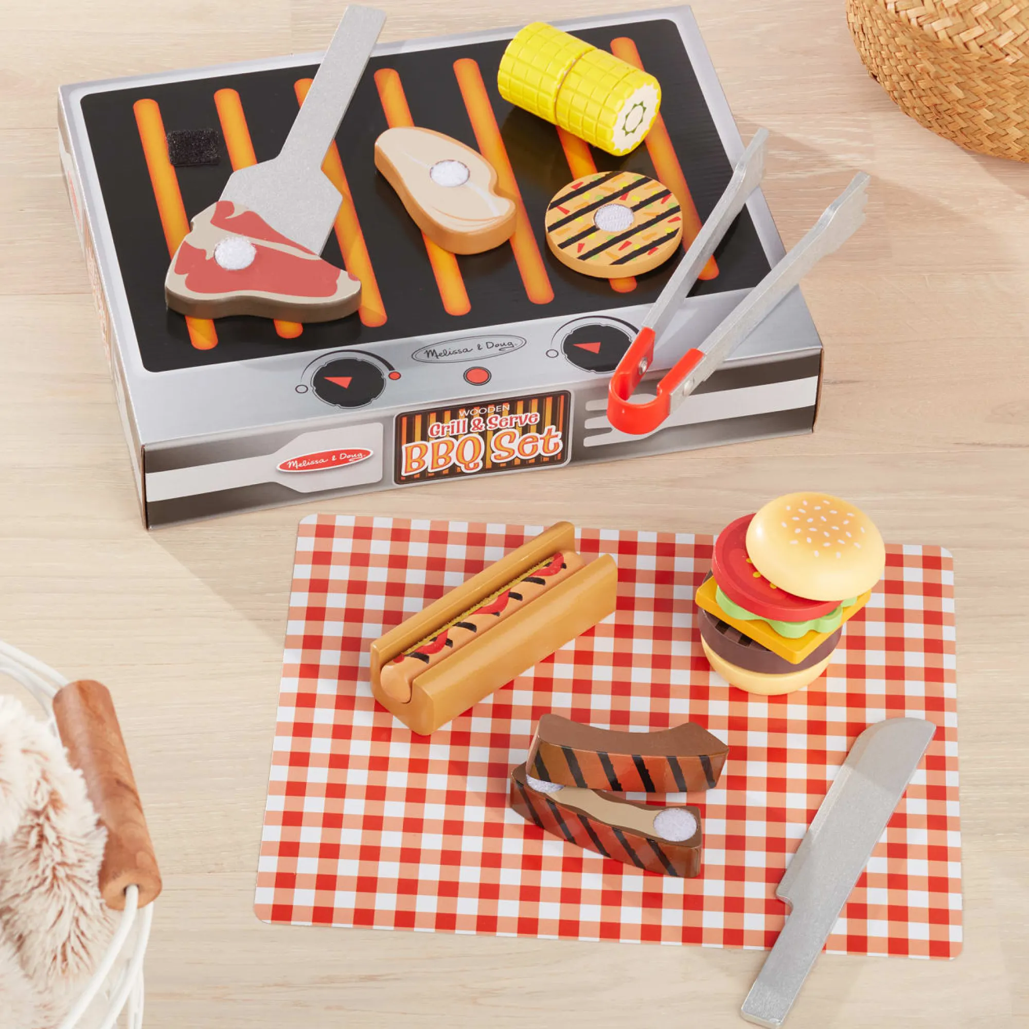 Wooden Grill & Serve BBQ Set>Melissa & Doug Sale