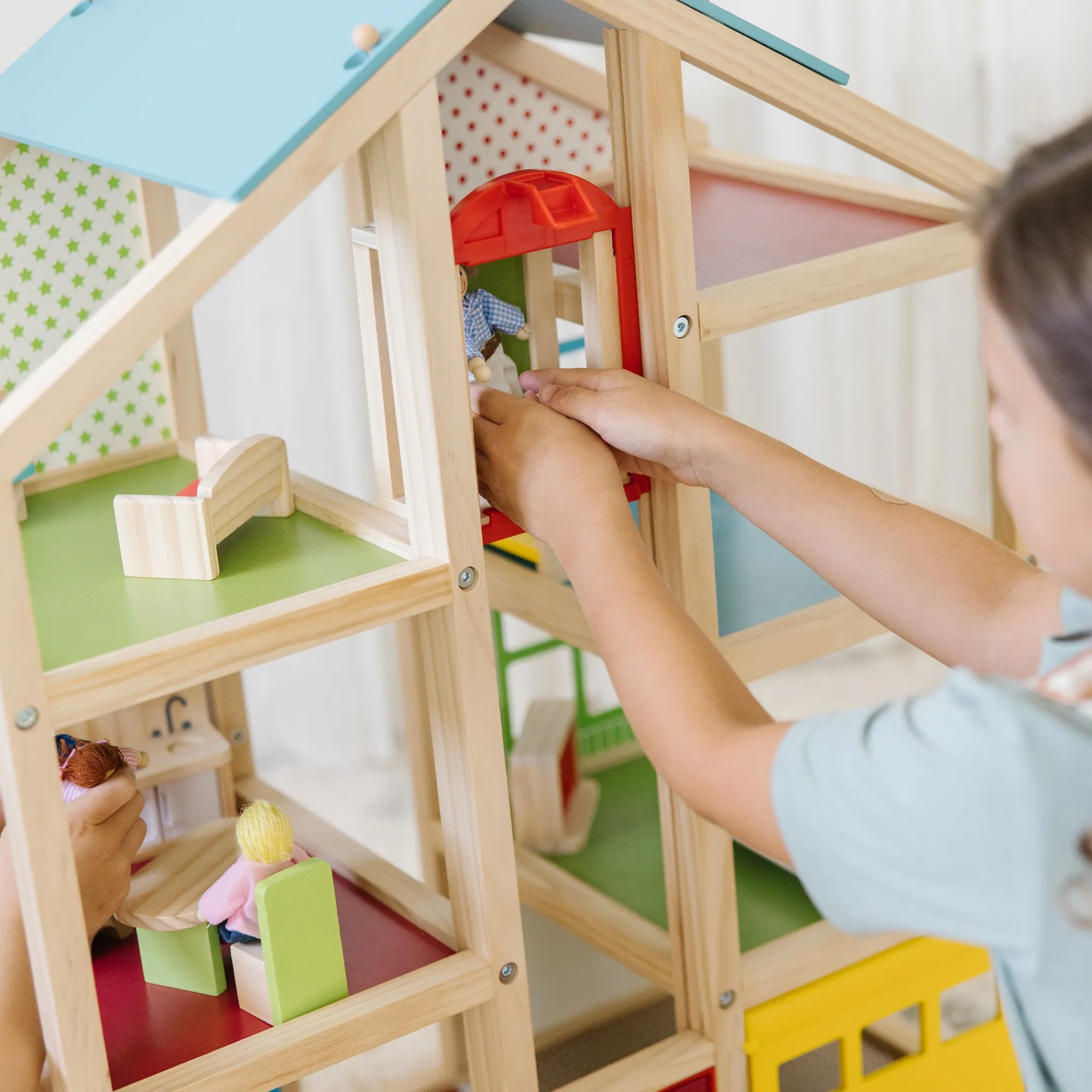 Wooden Hi-Rise Dollhouse>Melissa & Doug Discount