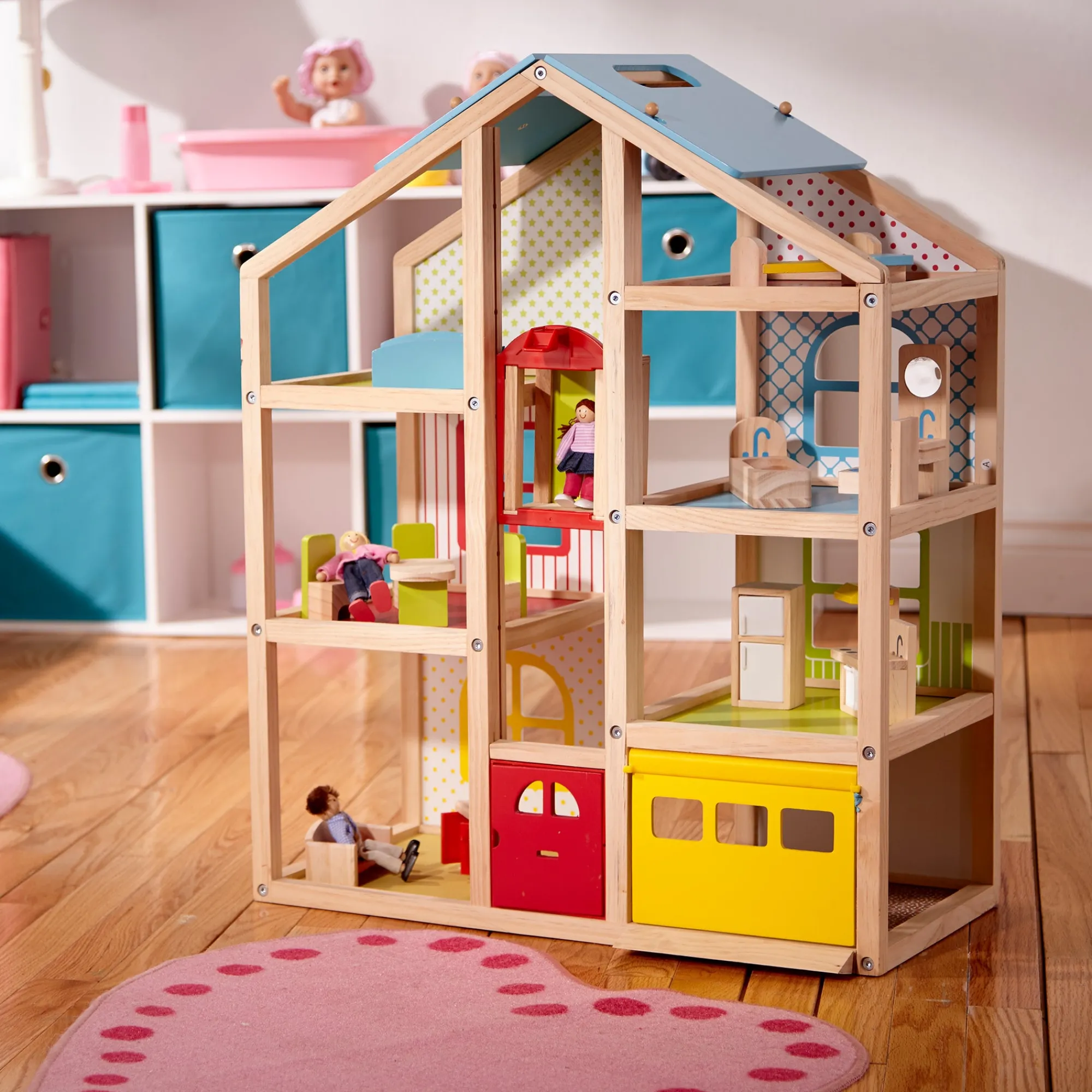 Wooden Hi-Rise Dollhouse>Melissa & Doug Discount