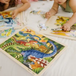 Wooden Jigsaw Puzzle 3-Pack: Dinosaur, African Plains, Under the Sea><noscript><img width=